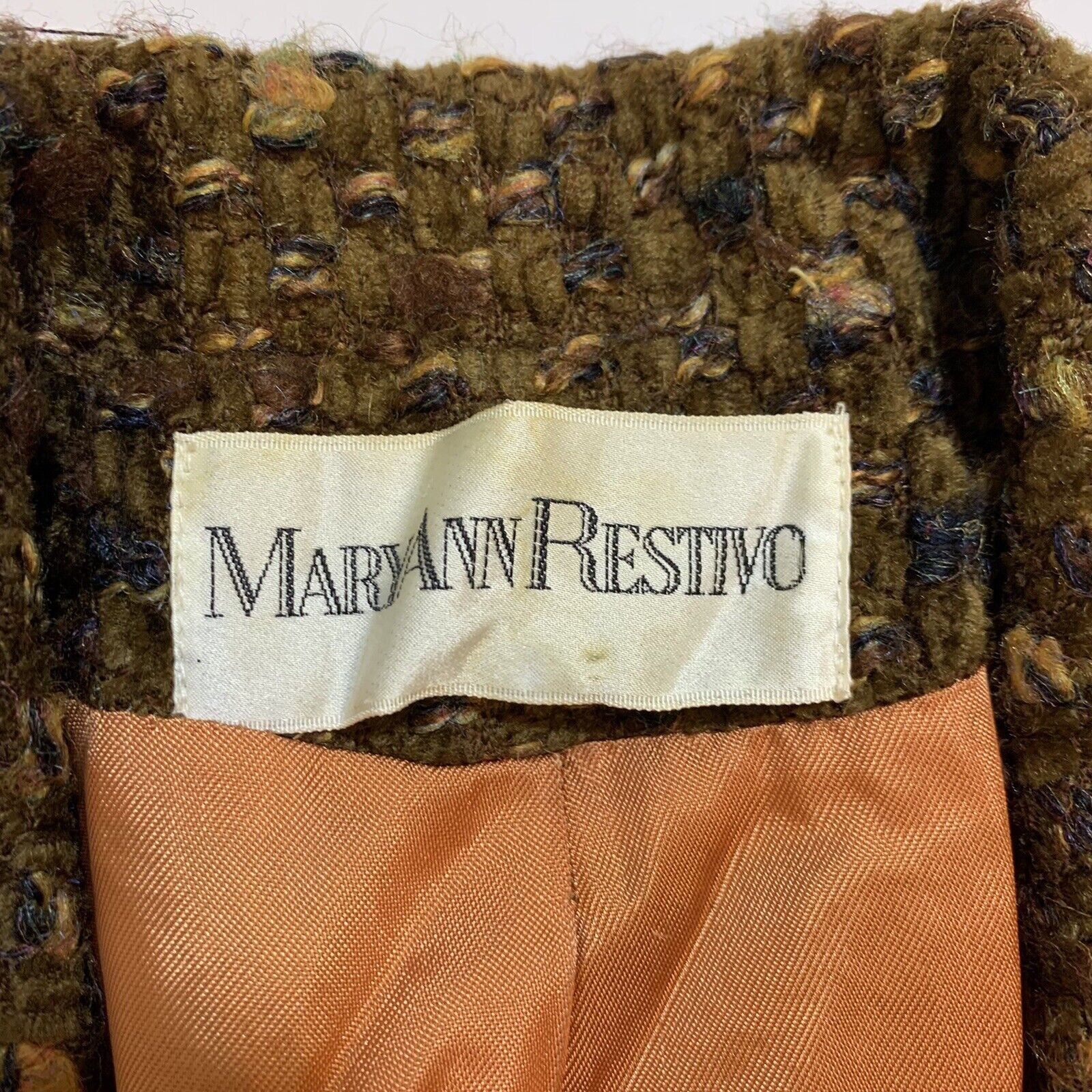 Vintage Vintage 80s Mary Ann Restivo Tweed 1980s Jacket Blazer Size S / US 4 / IT 40 - 5 Thumbnail