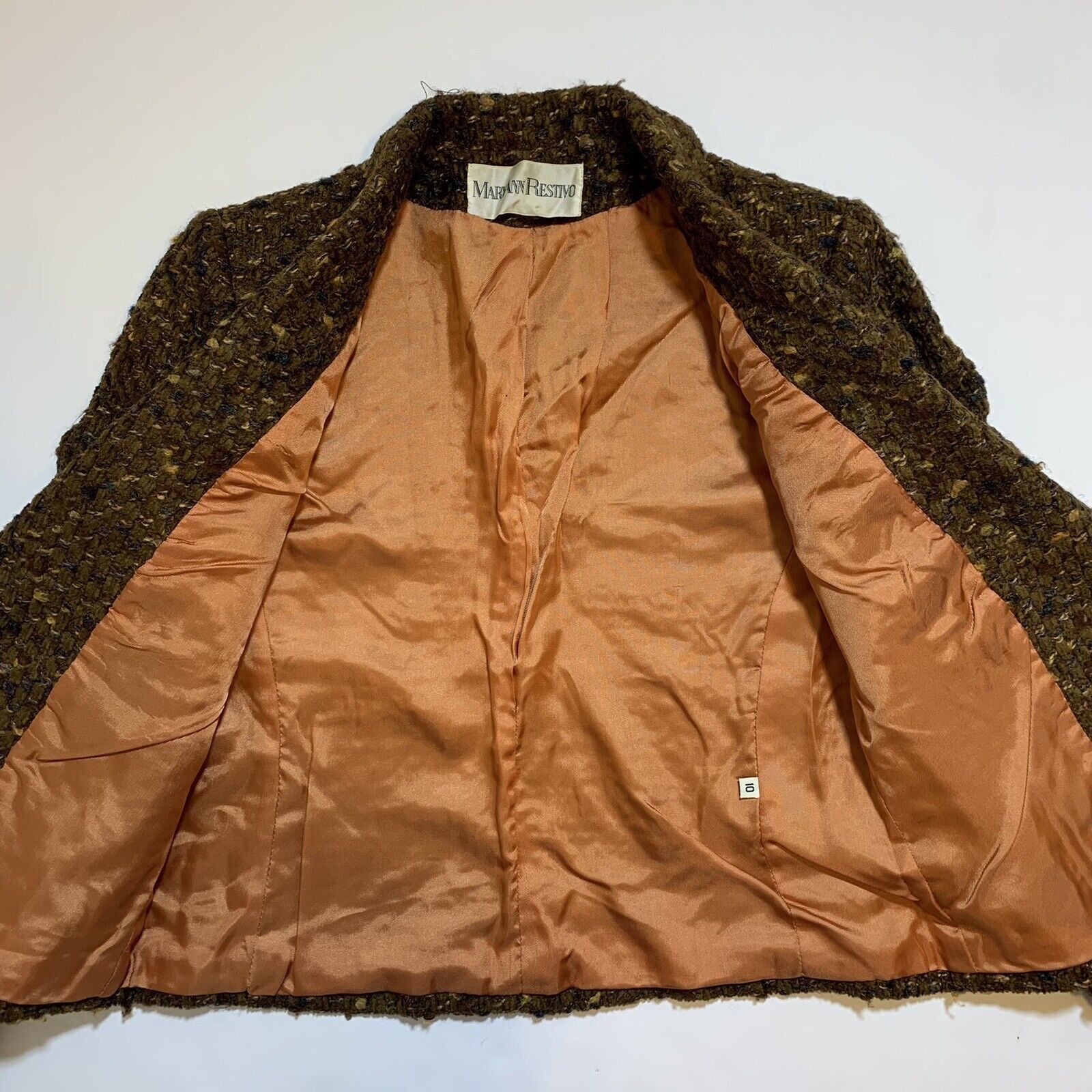 Vintage Vintage 80s Mary Ann Restivo Tweed 1980s Jacket Blazer Size S / US 4 / IT 40 - 6 Thumbnail