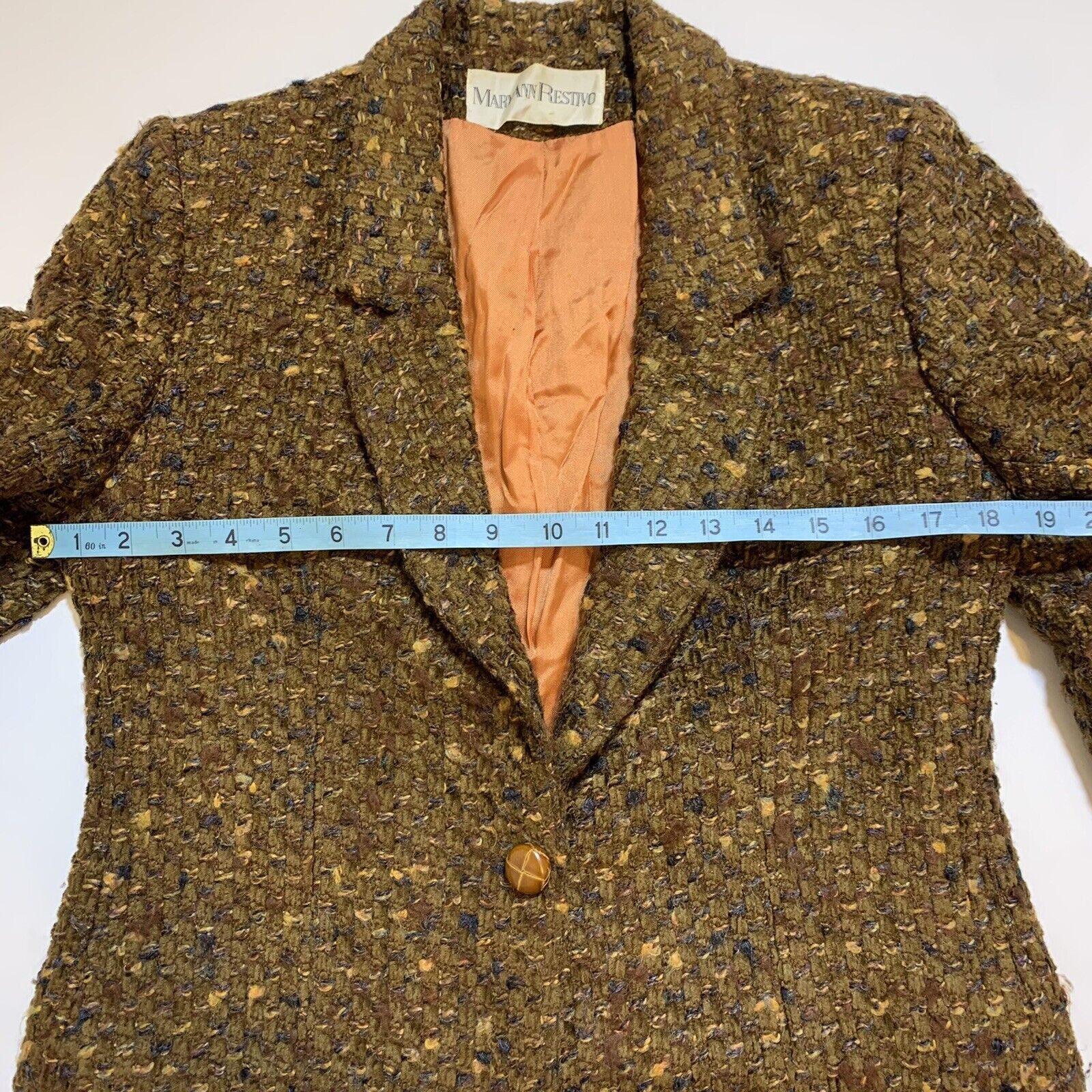 Vintage Vintage 80s Mary Ann Restivo Tweed 1980s Jacket Blazer Size S / US 4 / IT 40 - 9 Thumbnail
