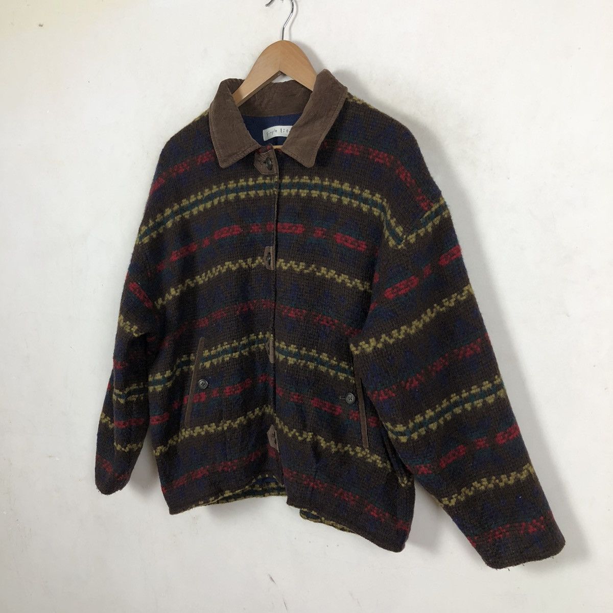 Japanese Brand VINTAGE SIMPLE LIFE NAVAJO DESIGN JACKET Size US M / EU 48-50 / 2 - 2 Thumbnail