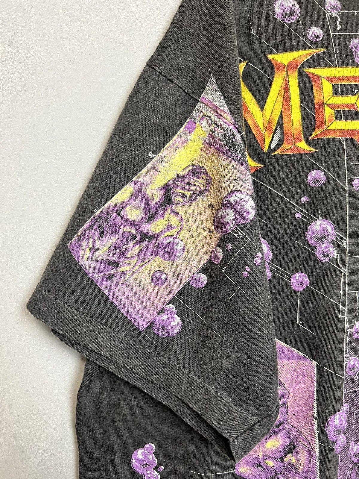 Band Tees 90s Vintage 1991 Megadeth Rock Heavy AOP Metal Band T-Shirt Size US XL / EU 56 / 4 - 4 Thumbnail