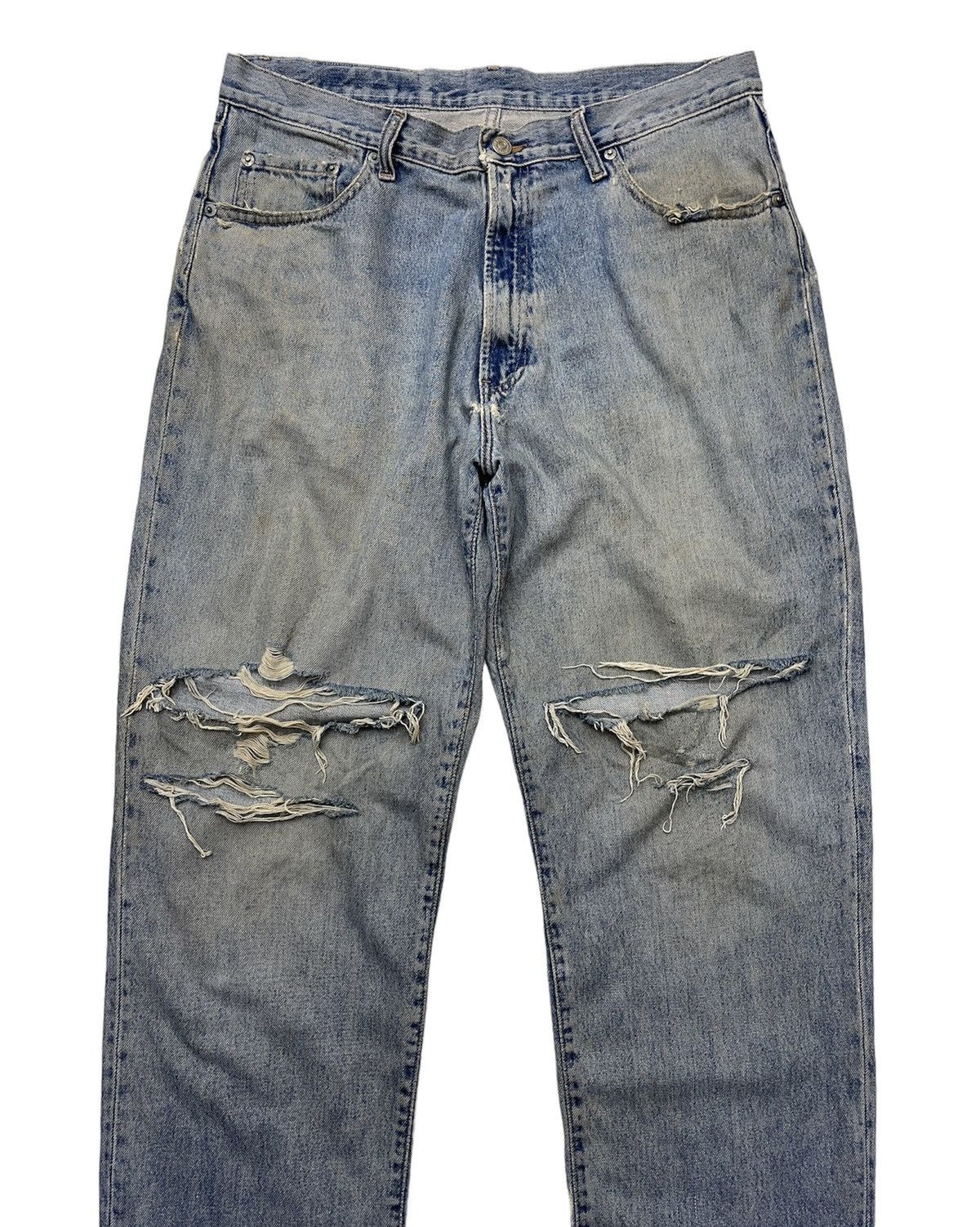 RRL Ralph Lauren RRL DISTRESSED DENIM USA Size US 35 - 3 Thumbnail
