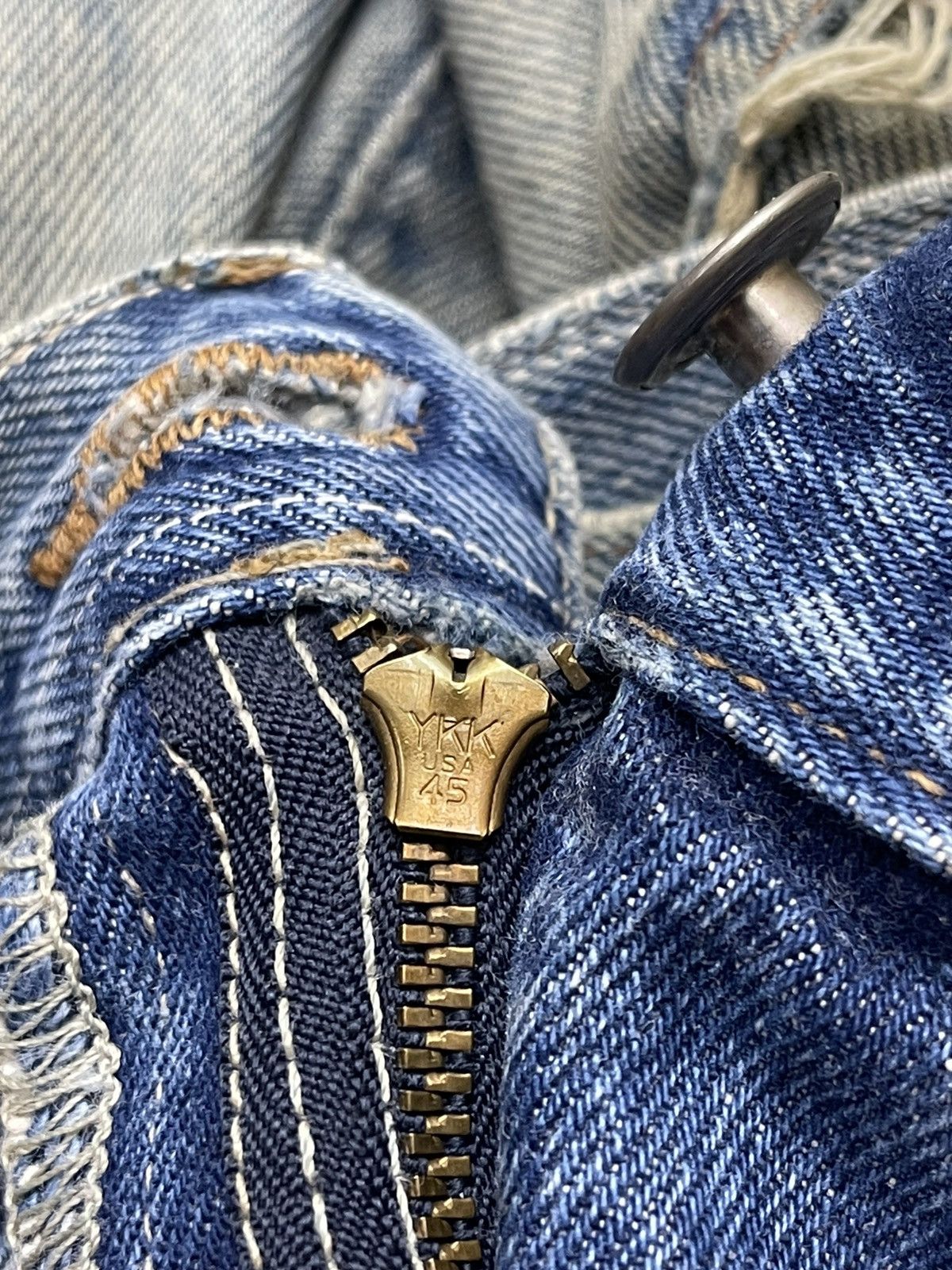 RRL Ralph Lauren RRL DISTRESSED DENIM USA Size US 35 - 19 Thumbnail