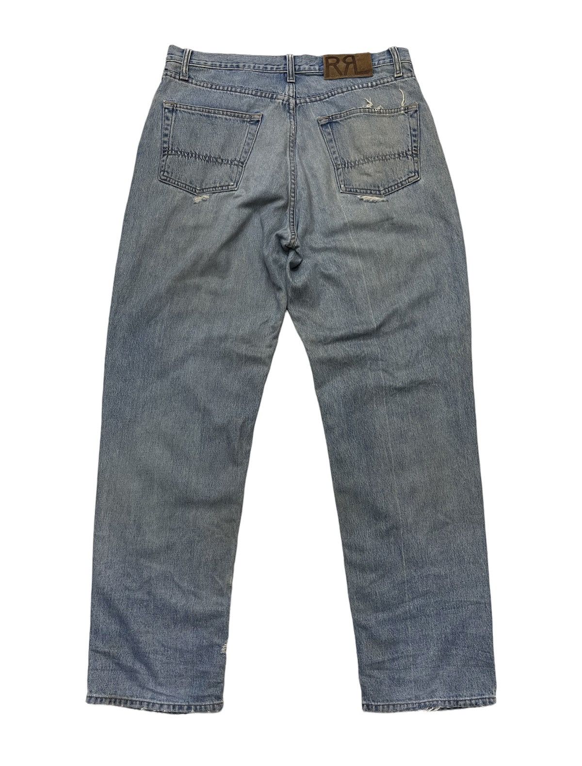 RRL Ralph Lauren RRL DISTRESSED DENIM USA Size US 35 - 2 Thumbnail