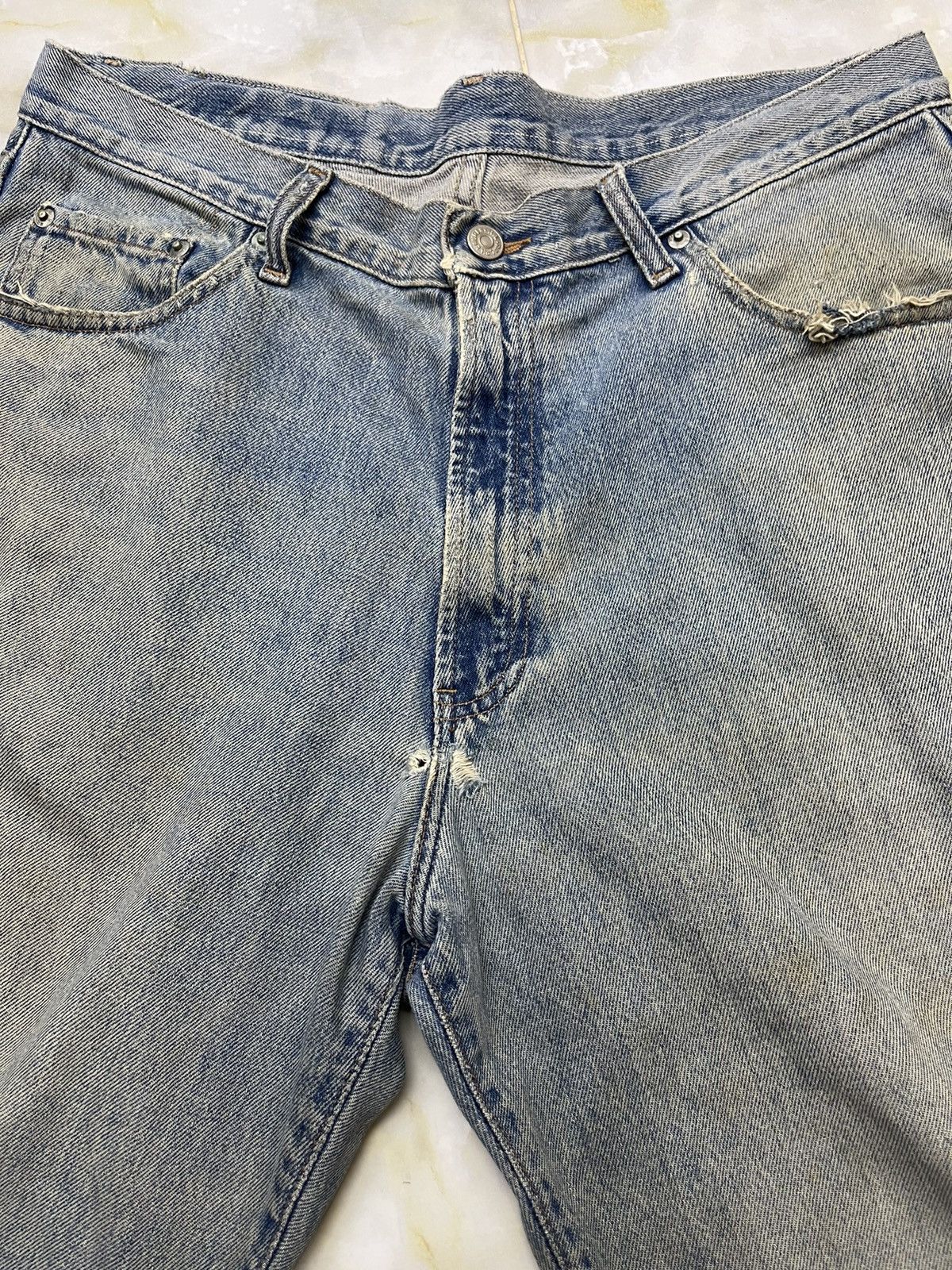 RRL Ralph Lauren RRL DISTRESSED DENIM USA Size US 35 - 10 Thumbnail