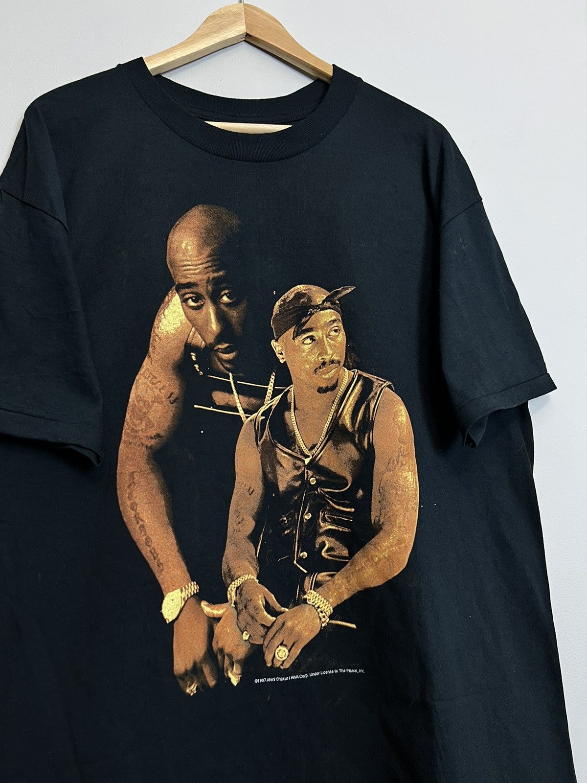Band Tees Vintage 90s 2pac Tupac Stop The Violence Tshirt Rap Band Size US XL / EU 56 / 4 - 3 Thumbnail