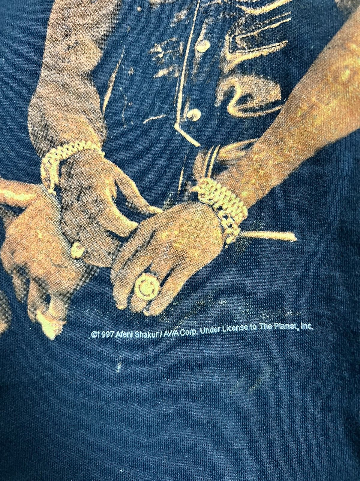 Band Tees Vintage 90s 2pac Tupac Stop The Violence Tshirt Rap Band Size US XL / EU 56 / 4 - 4 Thumbnail