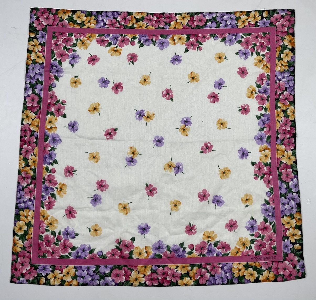 Other × Vintage × Yves Saint Laurent YSL bandana handkerchief neckerchief scarf HC0583 Size ONE SIZE - 2 Thumbnail