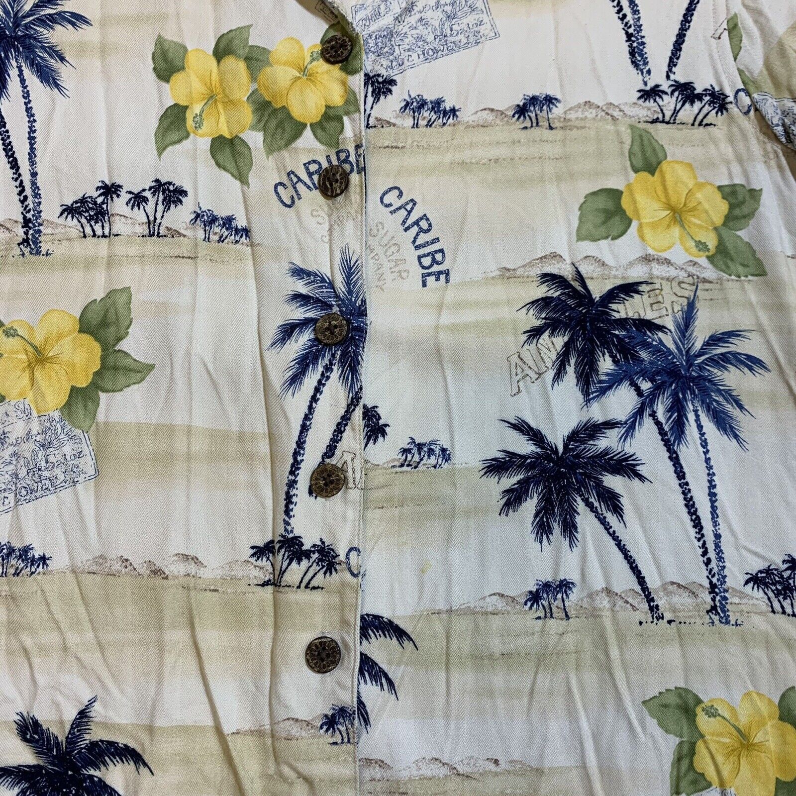 Vacation Island Traders Women's Rayon Aloha Hawaiian Floral Shirt Size L / US 10 / IT 46 - 2 Thumbnail