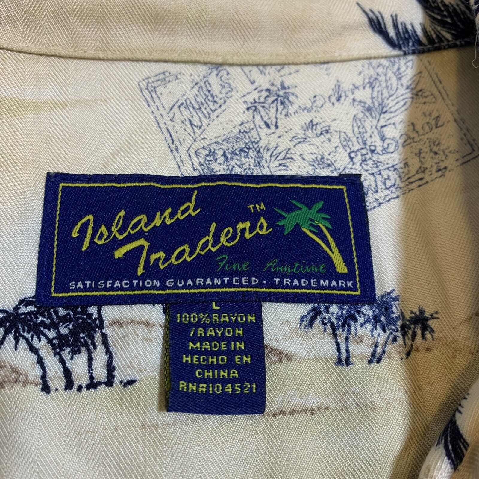 Vacation Island Traders Women's Rayon Aloha Hawaiian Floral Shirt Size L / US 10 / IT 46 - 3 Thumbnail