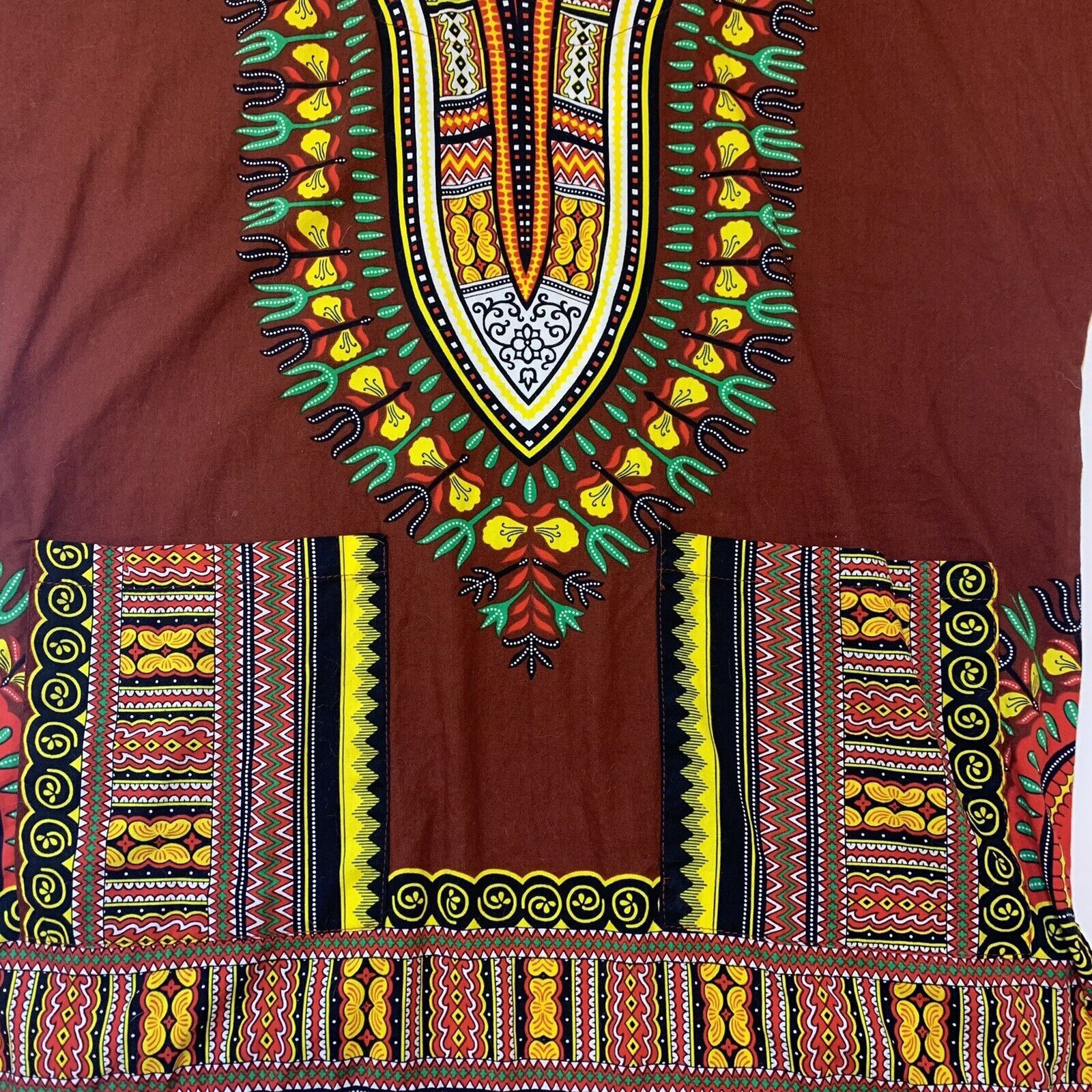 Other × Vintage Big Mama Dashiki Hippie Maroon Traditional African Shirt Size US S / EU 44-46 / 1 - 2 Thumbnail