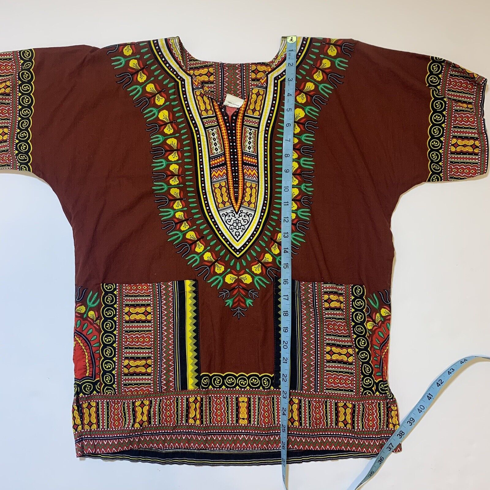 Other × Vintage Big Mama Dashiki Hippie Maroon Traditional African Shirt Size US S / EU 44-46 / 1 - 6 Thumbnail