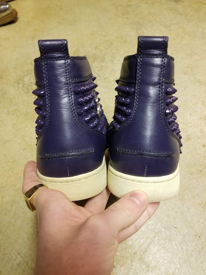 Archival Vintage Christian Louboutin Navy blue spikes - View 4