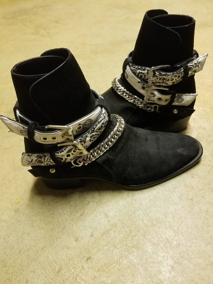 Archival Vintage Amiri Sample White Bandana Boots - View 5