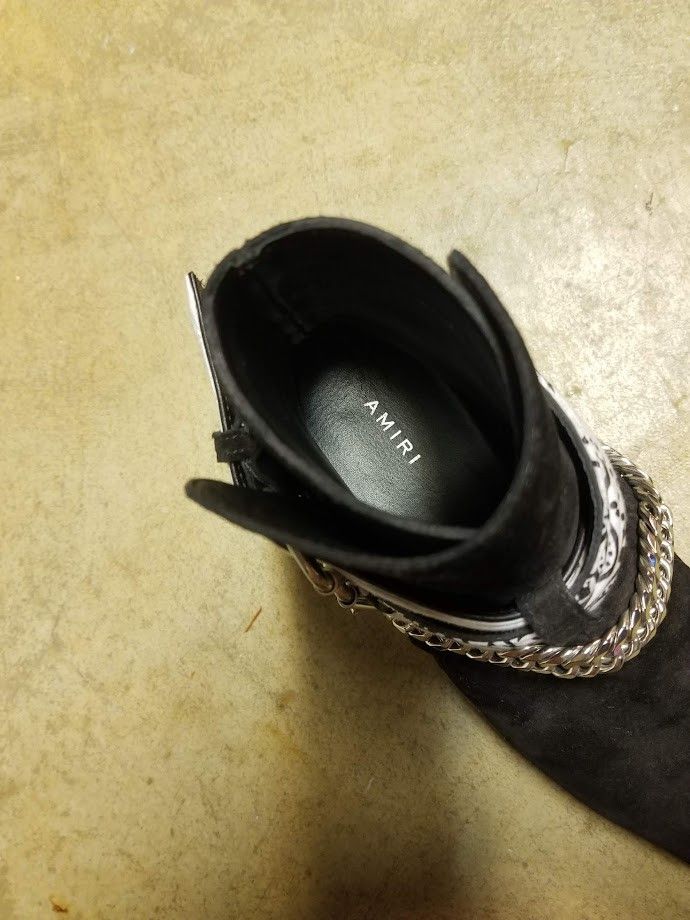 Archival Vintage Amiri Sample White Bandana Boots - View 9