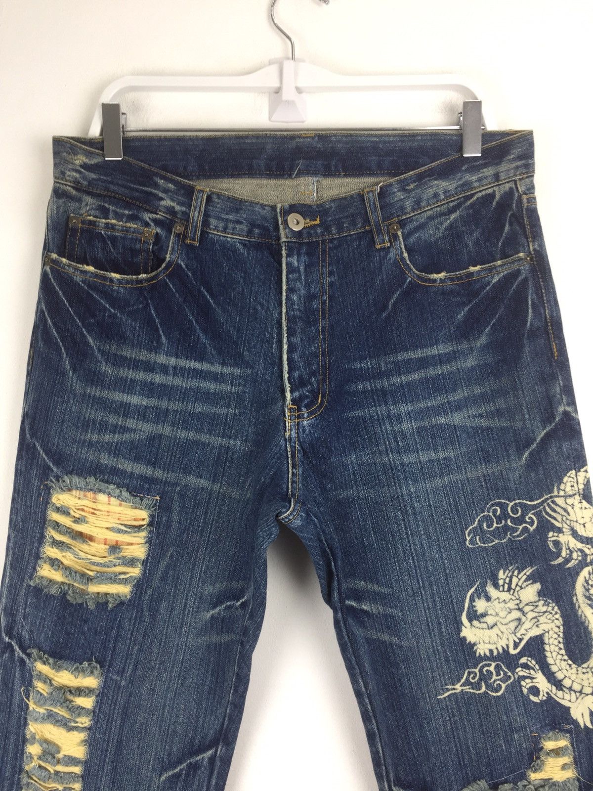 Japanese Brand ✂️mx109✂️dragon over print nice design Size US 35 - 2 Thumbnail