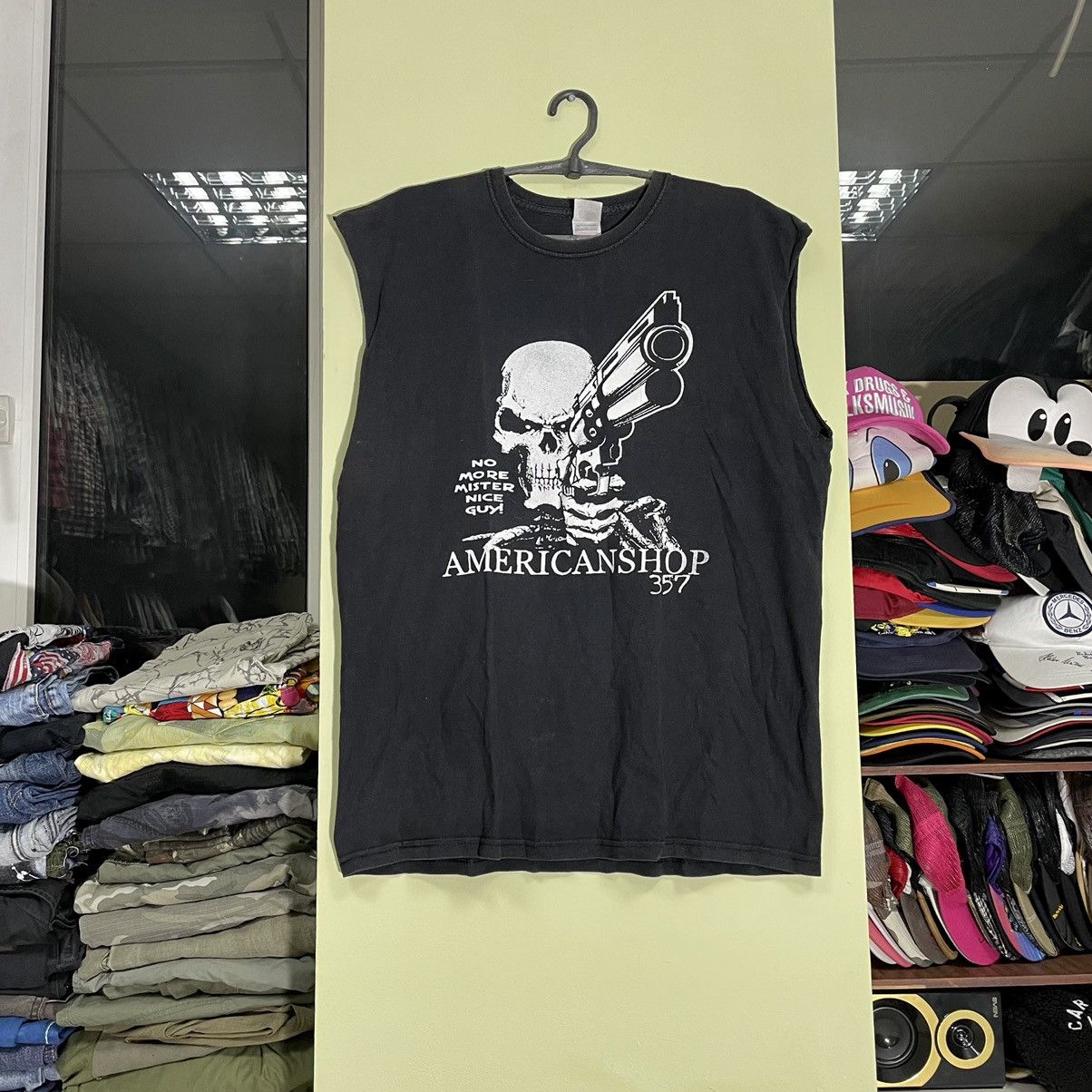 Vintage Vintage Y2K Skull Graphic Tee Black Baggy Streetwear Faded L Size US L / EU 52-54 / 3 - 1 Thumbnail