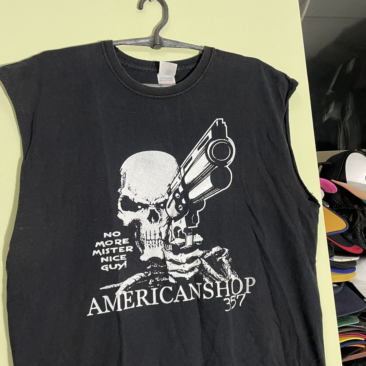Vintage Vintage Y2K Skull Graphic Tee Black Baggy Streetwear Faded L Size US L / EU 52-54 / 3 - 2 Thumbnail