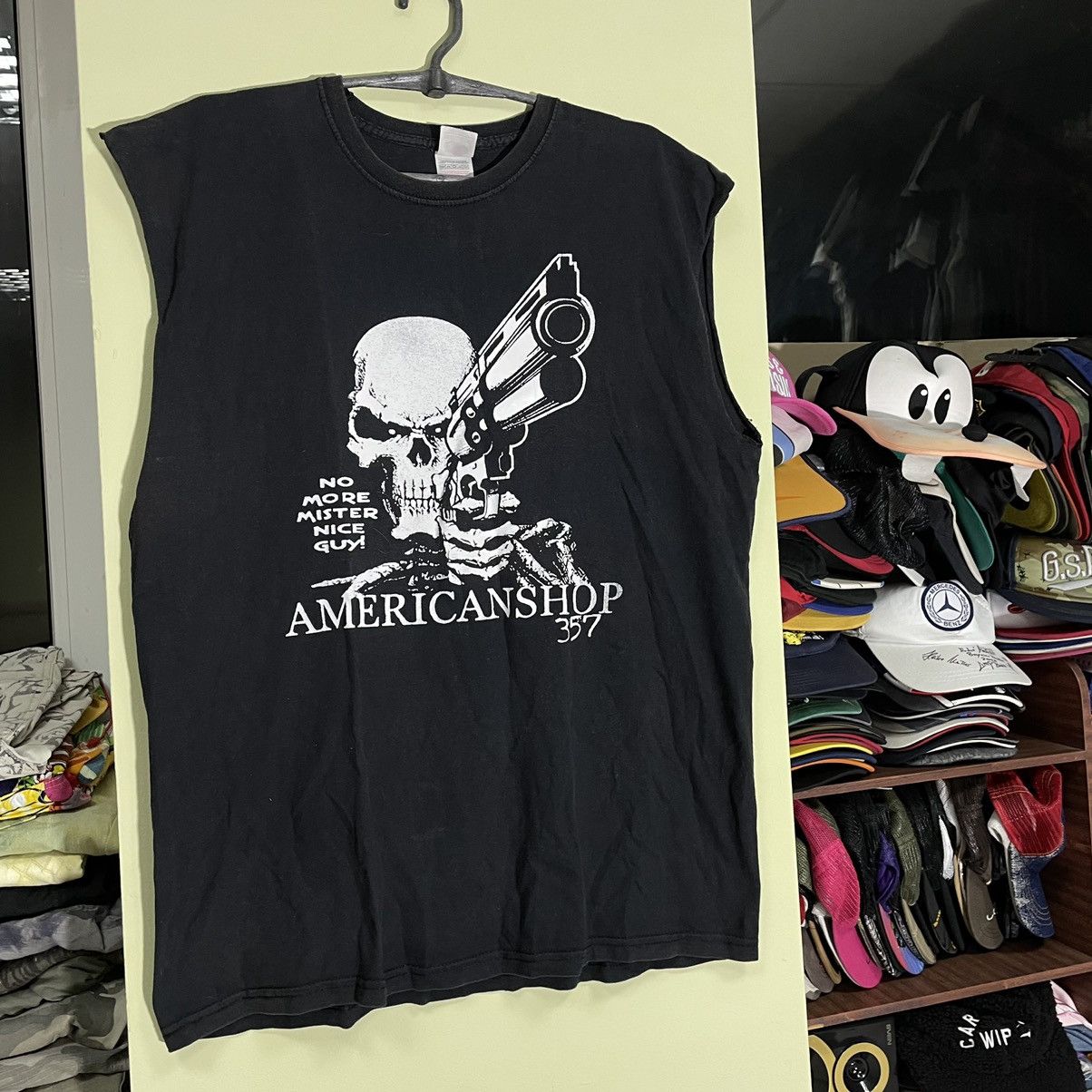 Vintage Vintage Y2K Skull Graphic Tee Black Baggy Streetwear Faded L Size US L / EU 52-54 / 3 - 3 Thumbnail