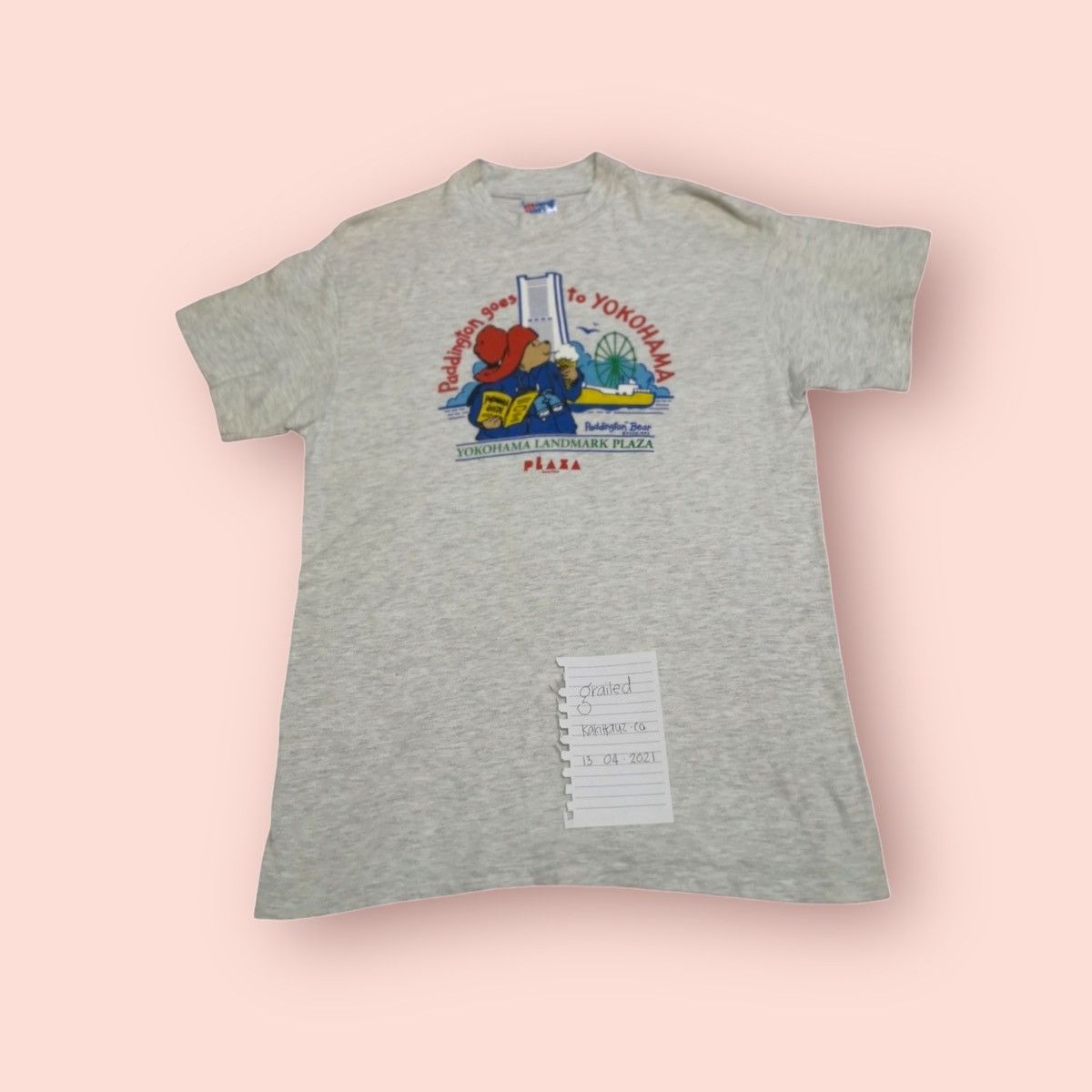 Hanes × Vintage 1993 PADDINGTON BEAR GOES TO YOKOHAMA LANDMARK PLAZA Size US M / EU 48-50 / 2 - 10 Thumbnail