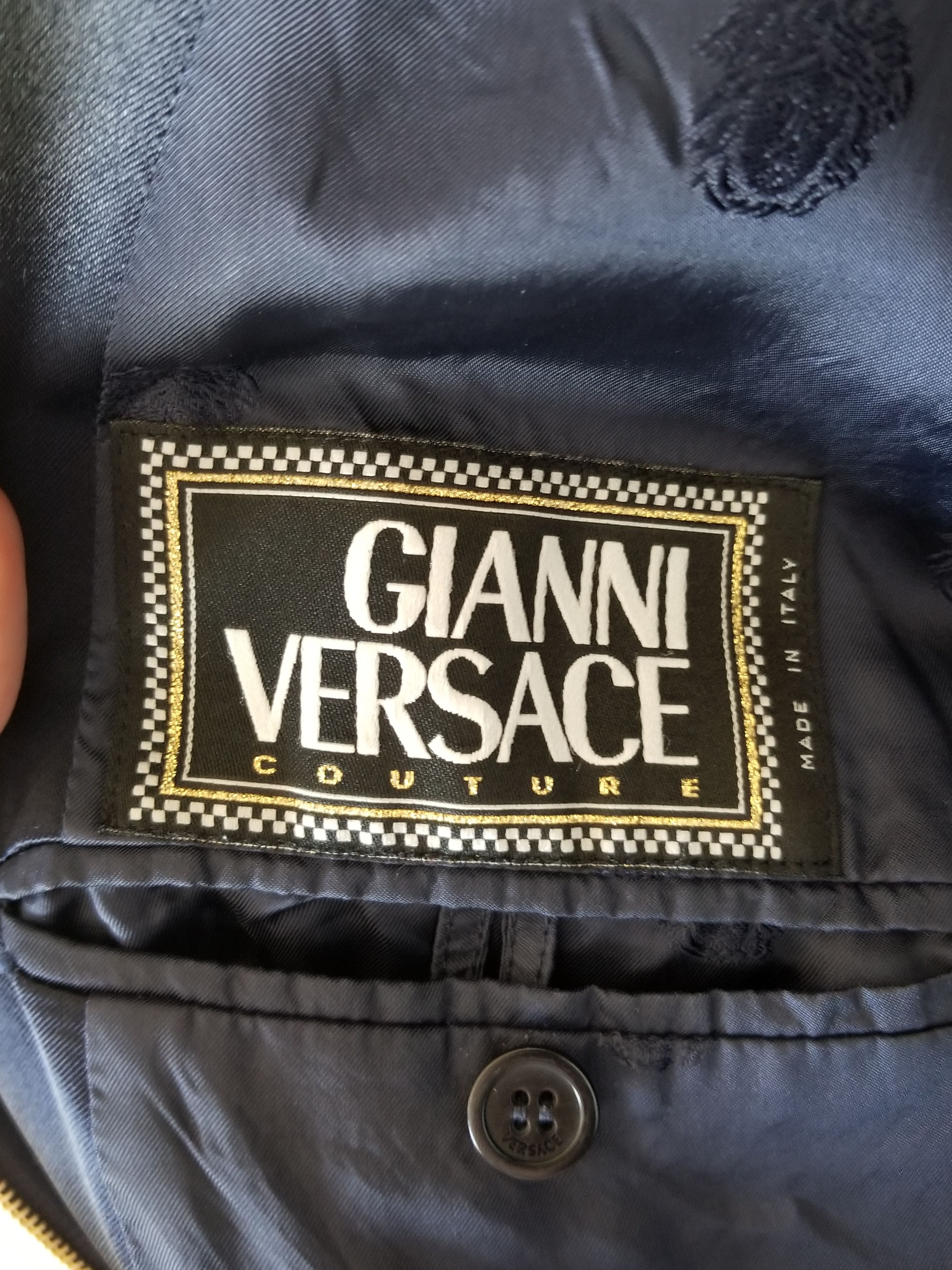 Versace Satin Cropped Jacket Size US M / EU 48-50 / 2 - 6 Thumbnail