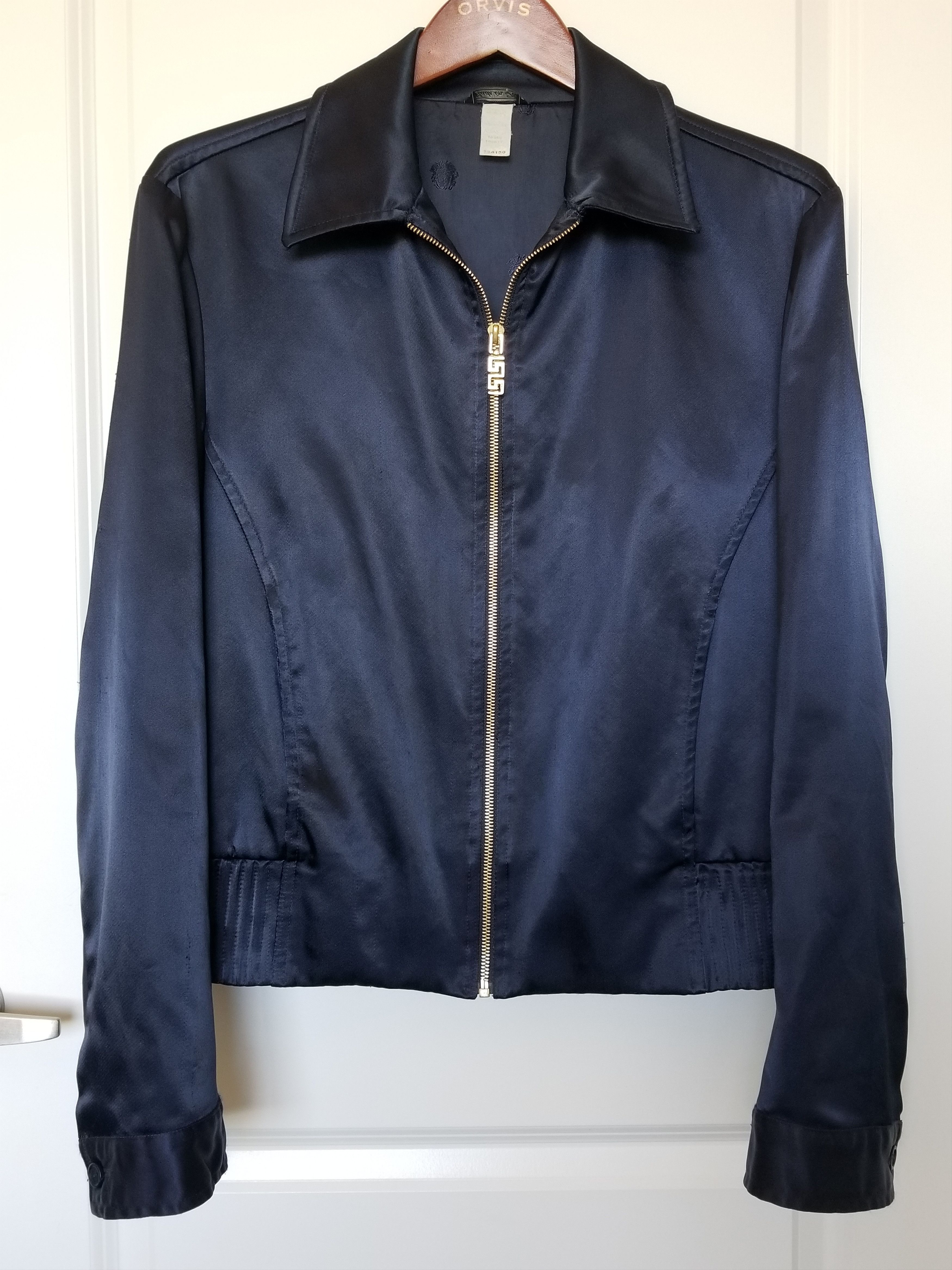 Versace Satin Cropped Jacket Size US M / EU 48-50 / 2 - 1 Thumbnail