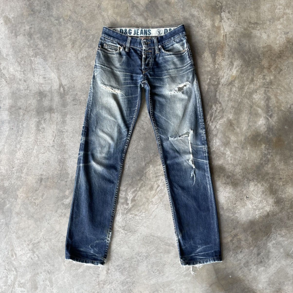 Dolce & Gabbana Vintage Dolce&Cabana Distressed Denim Jeans Pants THRASHED Size US 28 / EU 44 - 1 Thumbnail