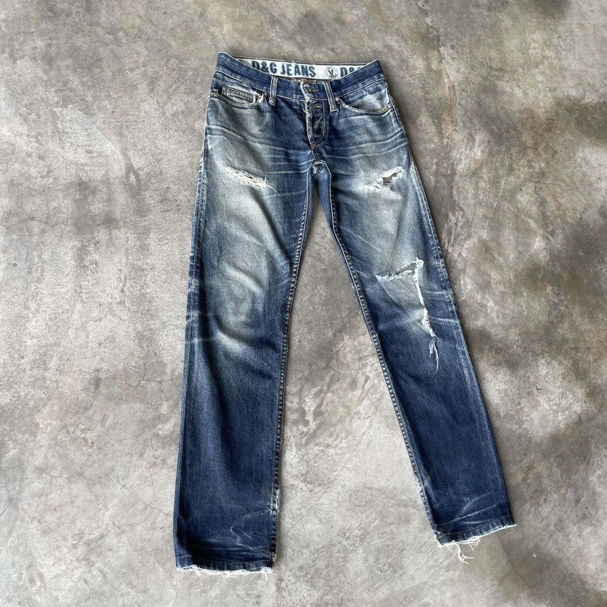 Dolce & Gabbana Vintage Dolce&Cabana Distressed Denim Jeans Pants THRASHED Size US 28 / EU 44 - 2 Thumbnail