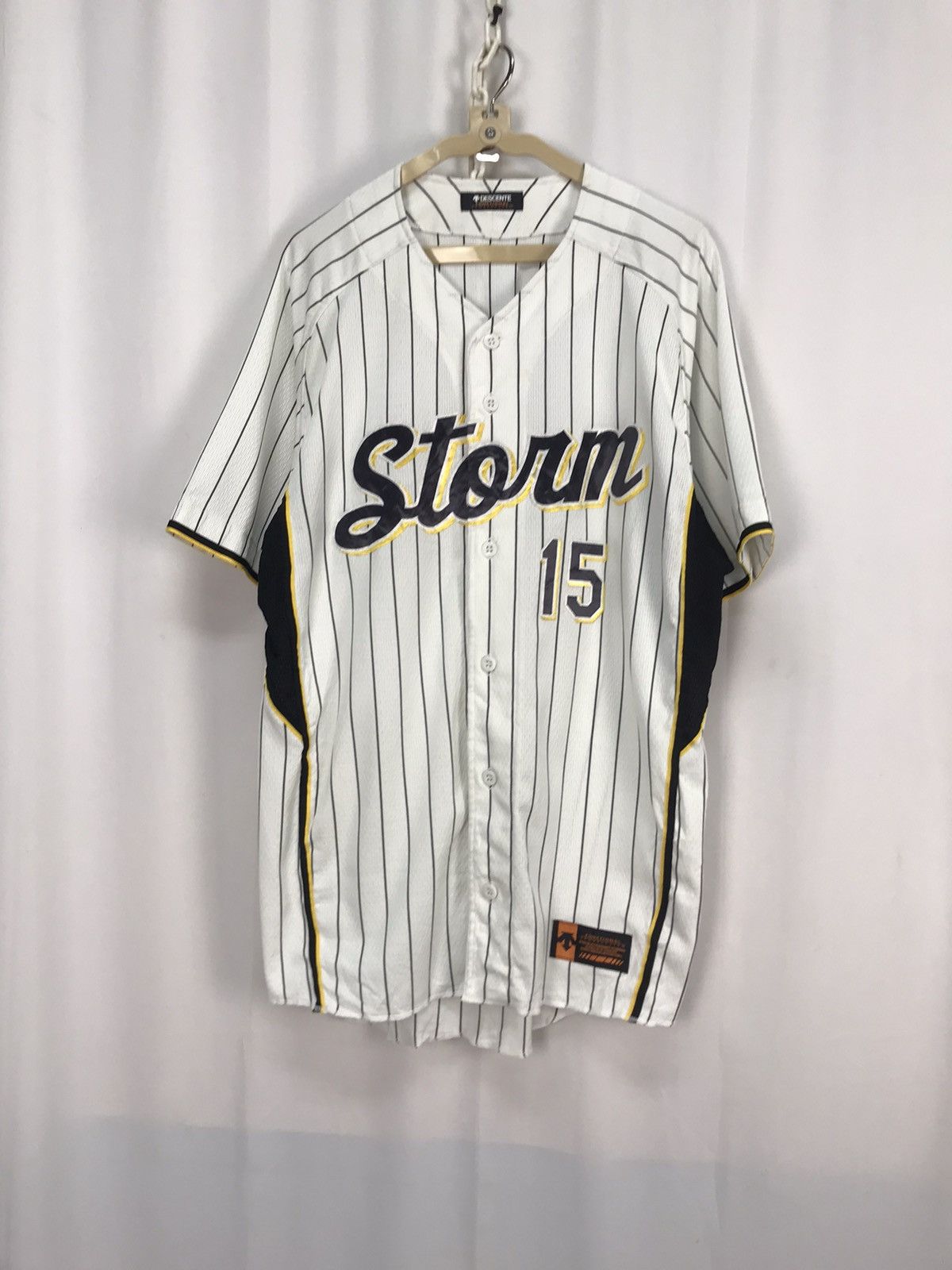 Descente × Japanese Brand Storm spellout baseball jersey button up by descente Size US L / EU 52-54 / 3 - 9 Thumbnail
