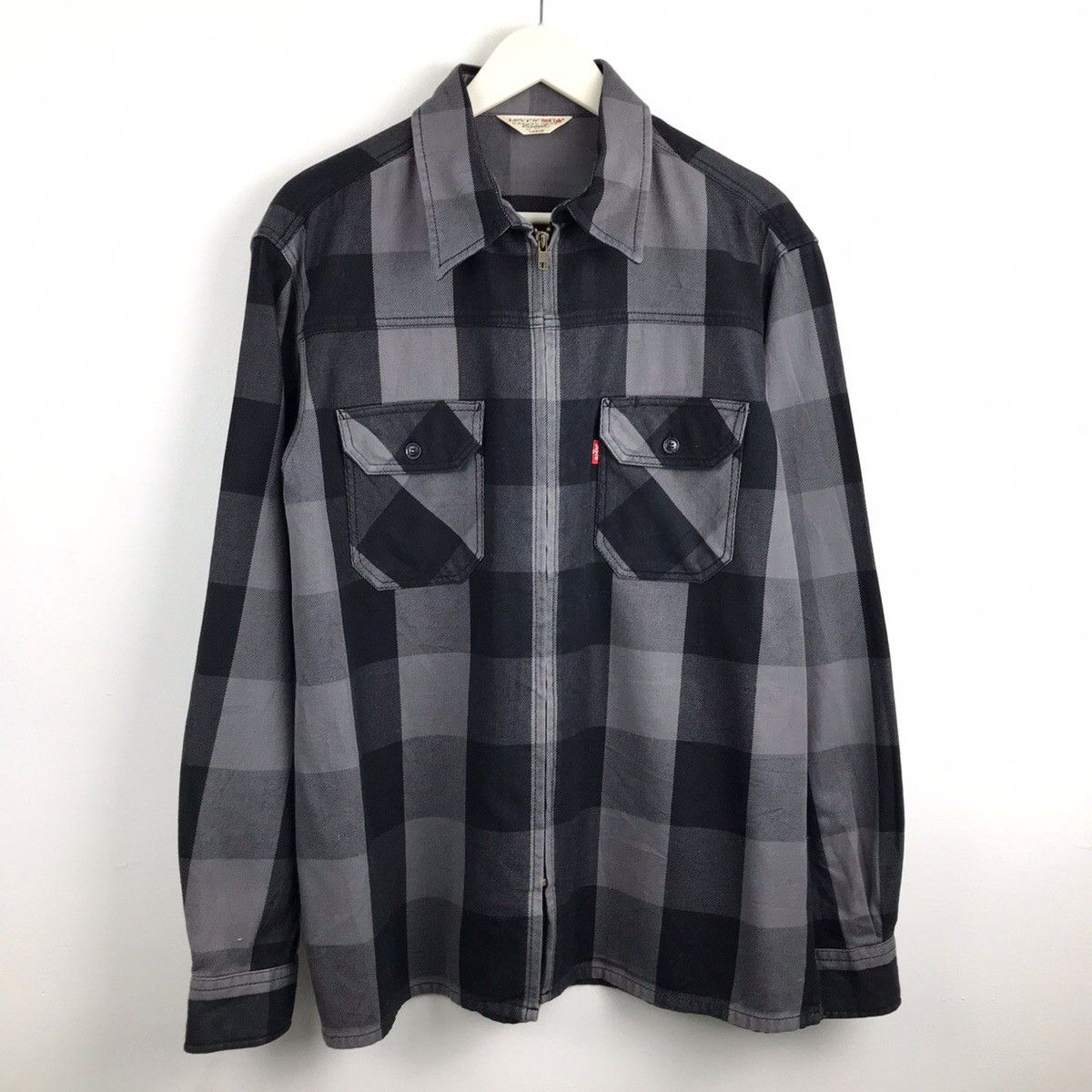 Japanese Brand × Levi's ✂️mx80✂️checked levis wear jacket zipper up Size US L / EU 52-54 / 3 - 1 Thumbnail