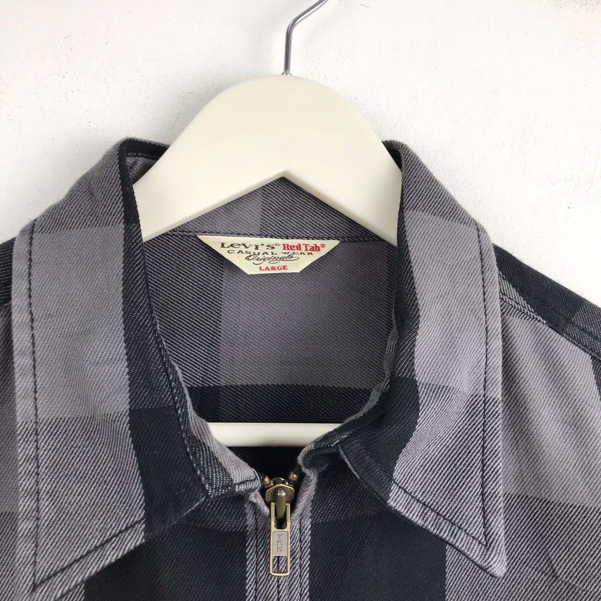 Japanese Brand × Levi's ✂️mx80✂️checked levis wear jacket zipper up Size US L / EU 52-54 / 3 - 4 Thumbnail