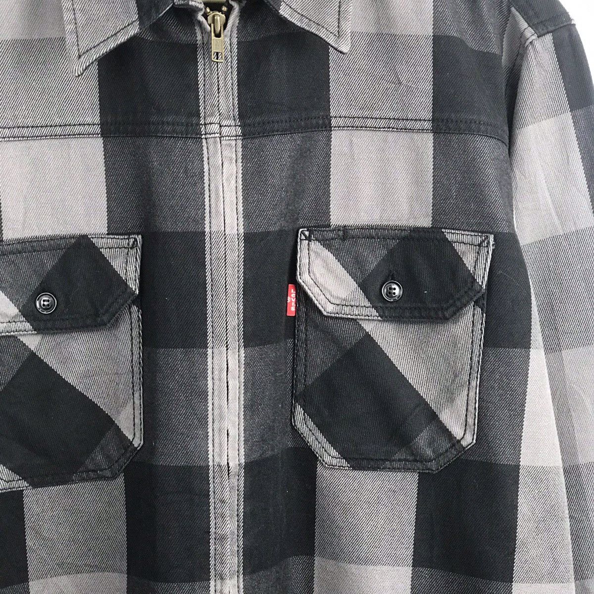 Japanese Brand × Levi's ✂️mx80✂️checked levis wear jacket zipper up Size US L / EU 52-54 / 3 - 3 Thumbnail