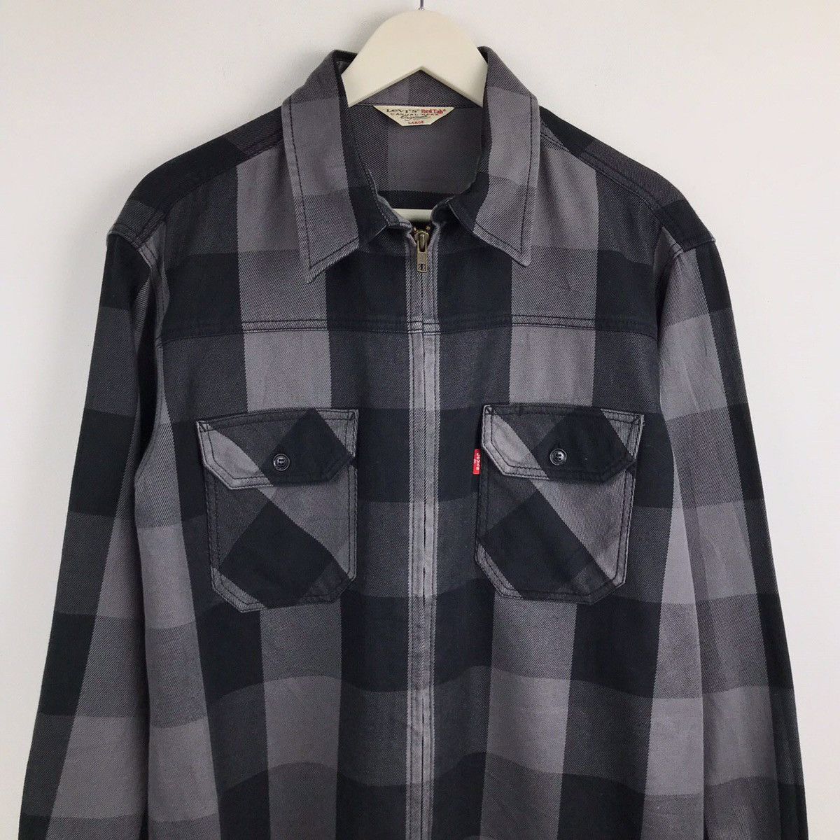 Japanese Brand × Levi's ✂️mx80✂️checked levis wear jacket zipper up Size US L / EU 52-54 / 3 - 2 Thumbnail