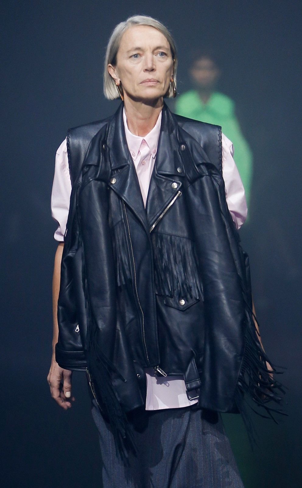 Balenciaga AW23 Round Shoulder Leather Trench Coat | Grailed