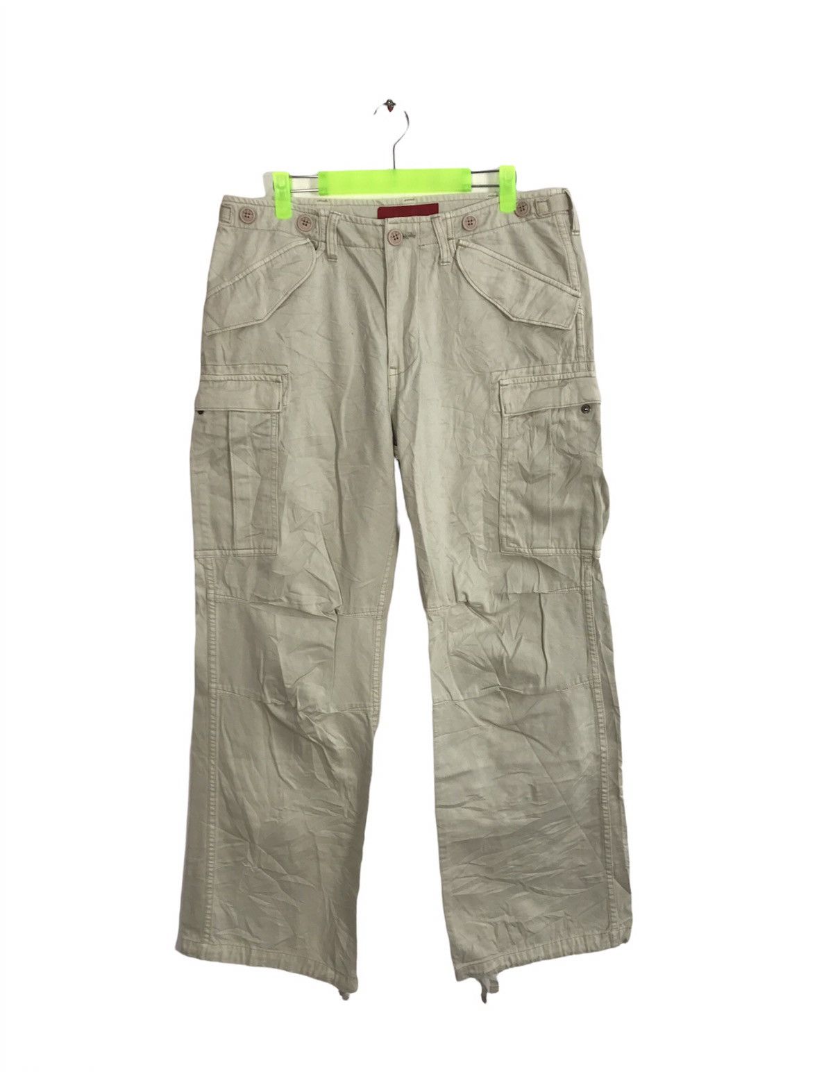 FCUK FCUK Jeans Beige Khakis Pant Tactical Cargo Multipocket Size US 32 / EU 48 - 1 Thumbnail