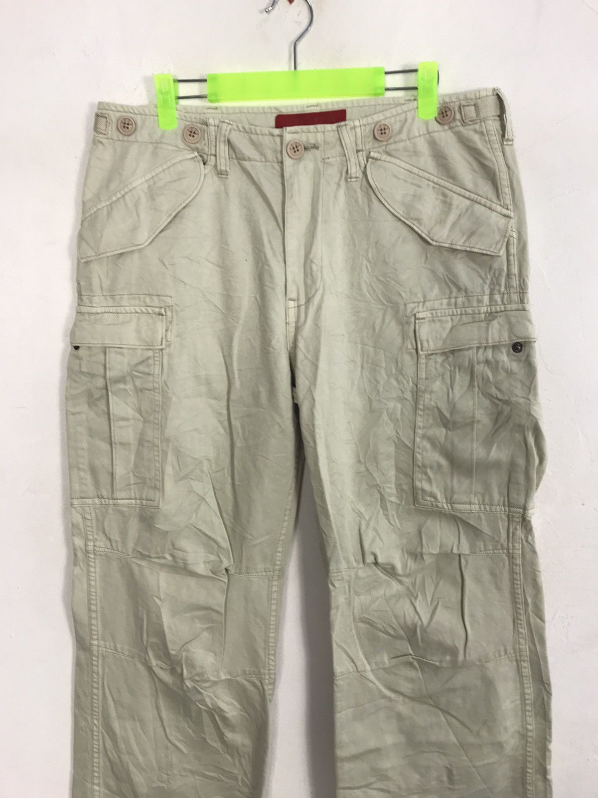 FCUK FCUK Jeans Beige Khakis Pant Tactical Cargo Multipocket Size US 32 / EU 48 - 3 Thumbnail