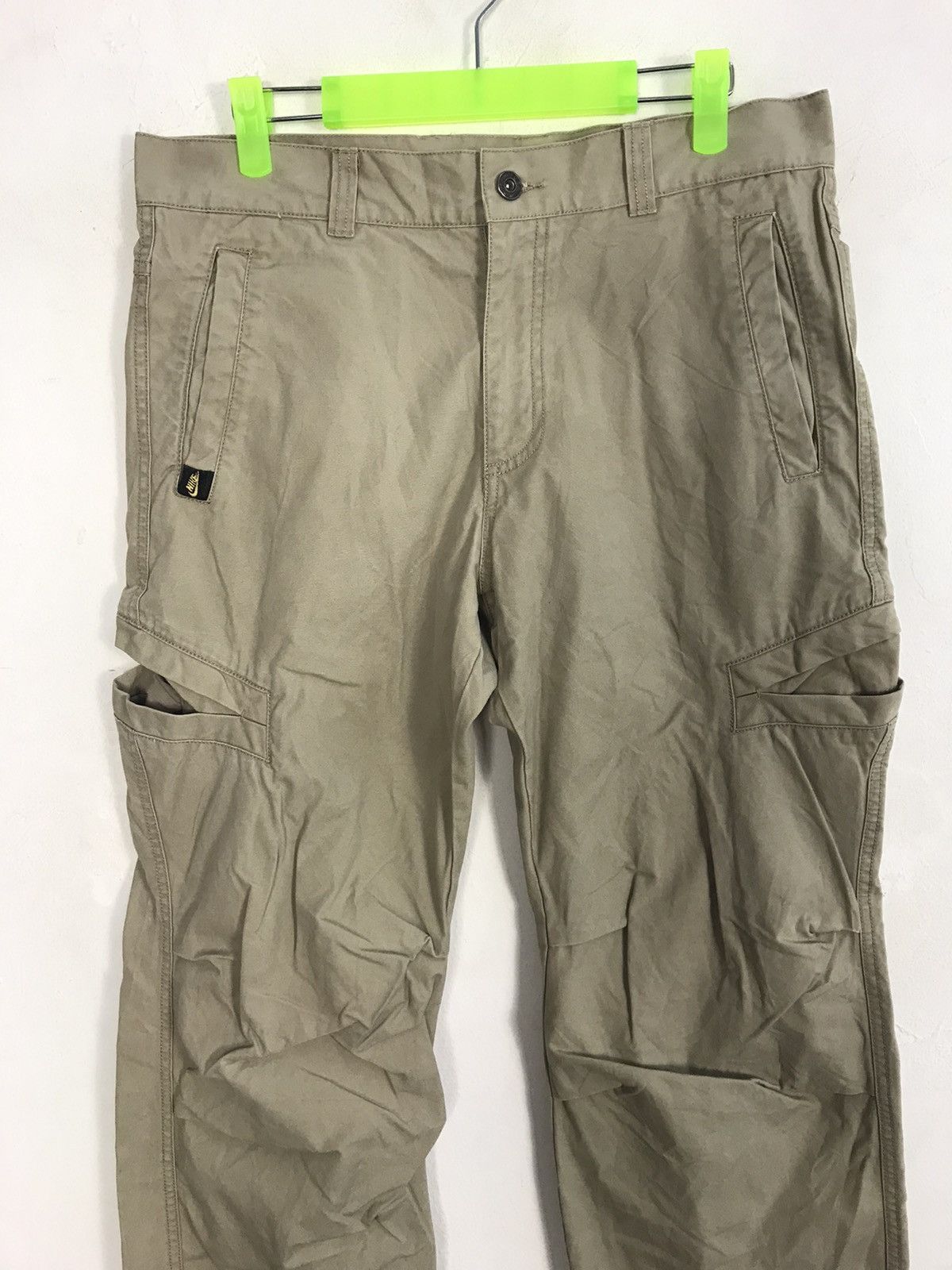 Nike Nike Beige Khakis Pant Tactical Cargo Multi Pockets Trouser Size US 33 - 3 Thumbnail