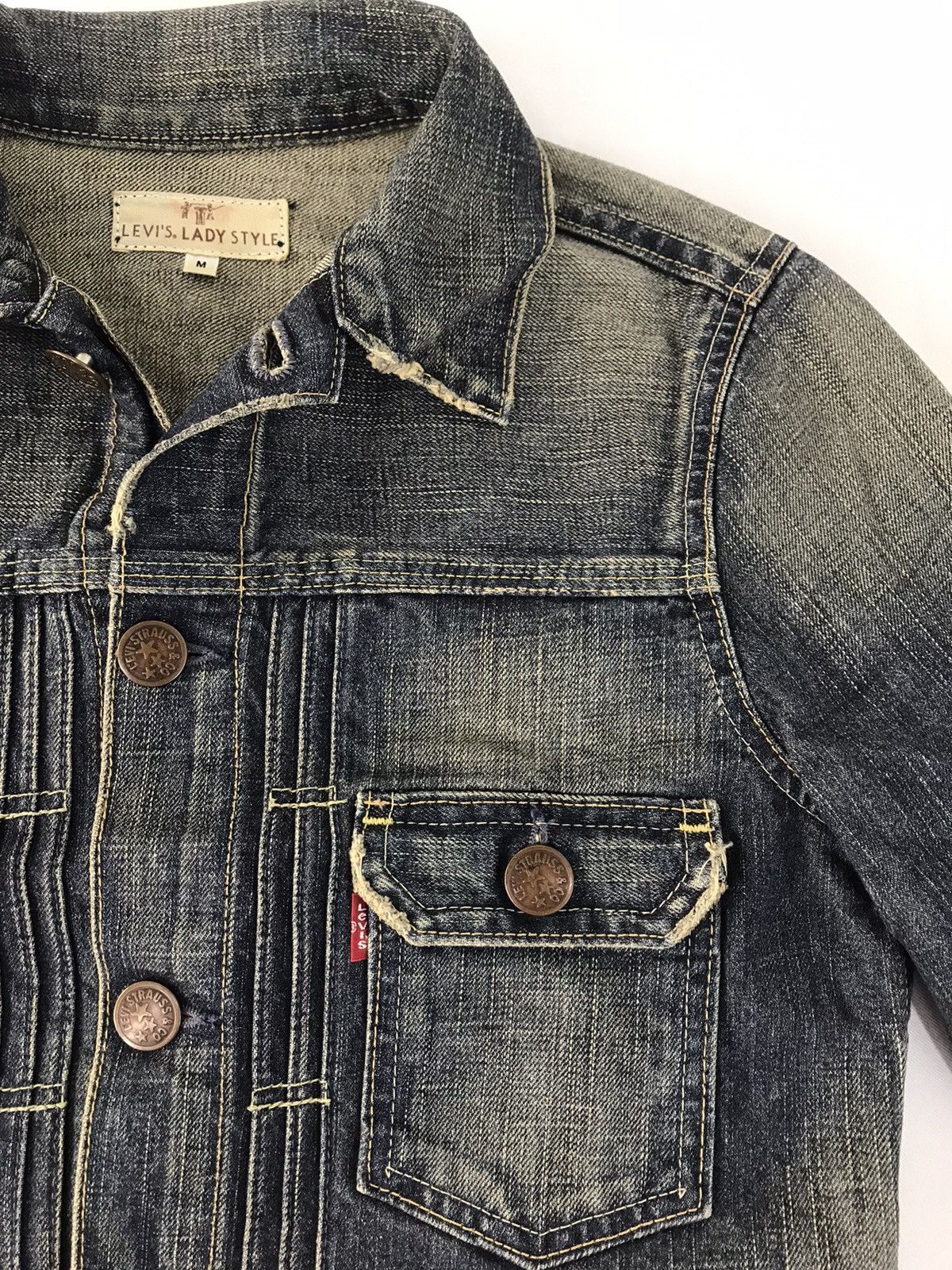 Levi's Vintage Clothing Levi’s & Strauss Jeans Denim Trucker Biker Floral Printed Size S / US 4 / IT 40 - 4 Thumbnail