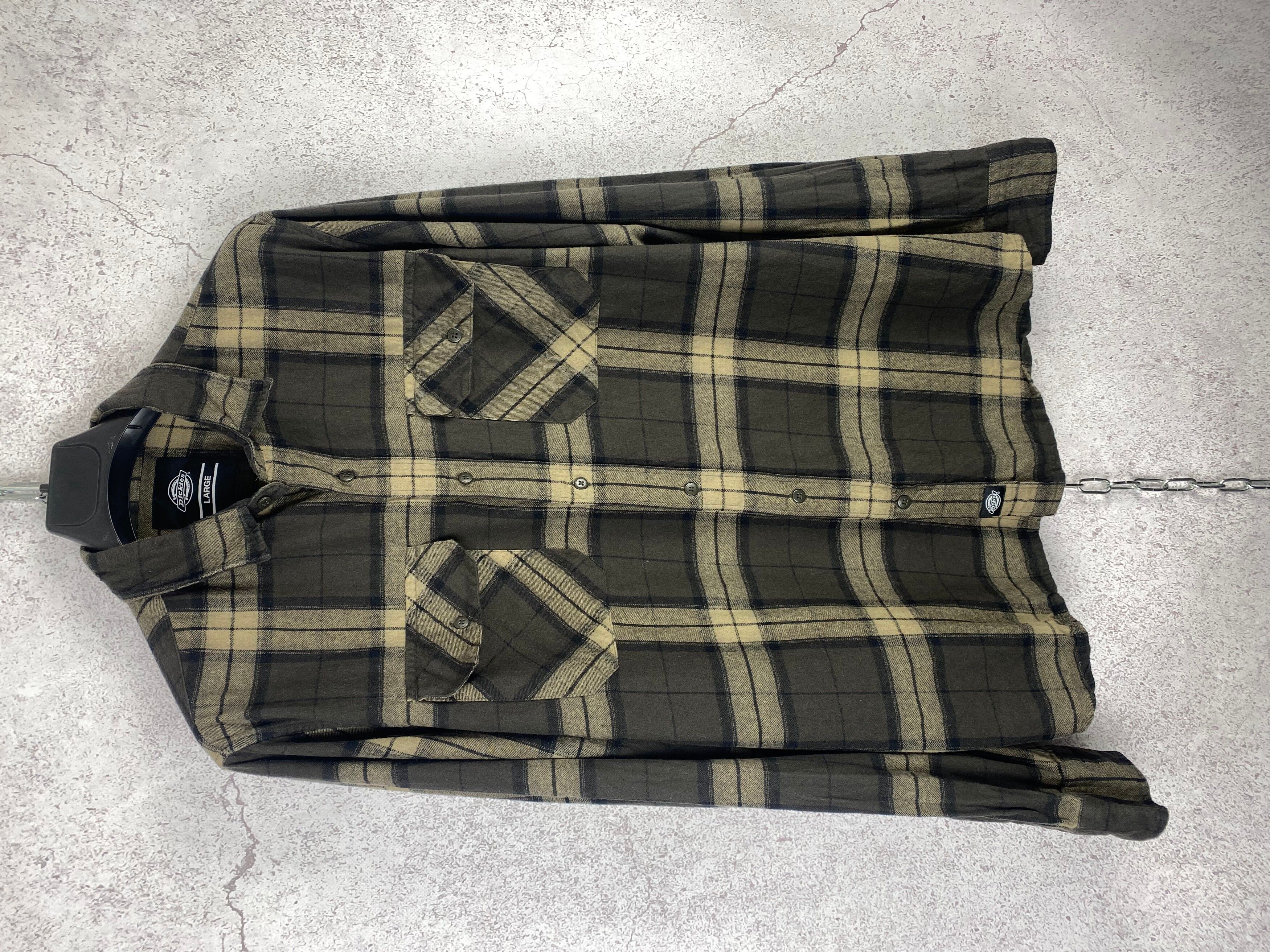 Pre-owned Dickies Vintage  Flannel Shirt In Brown