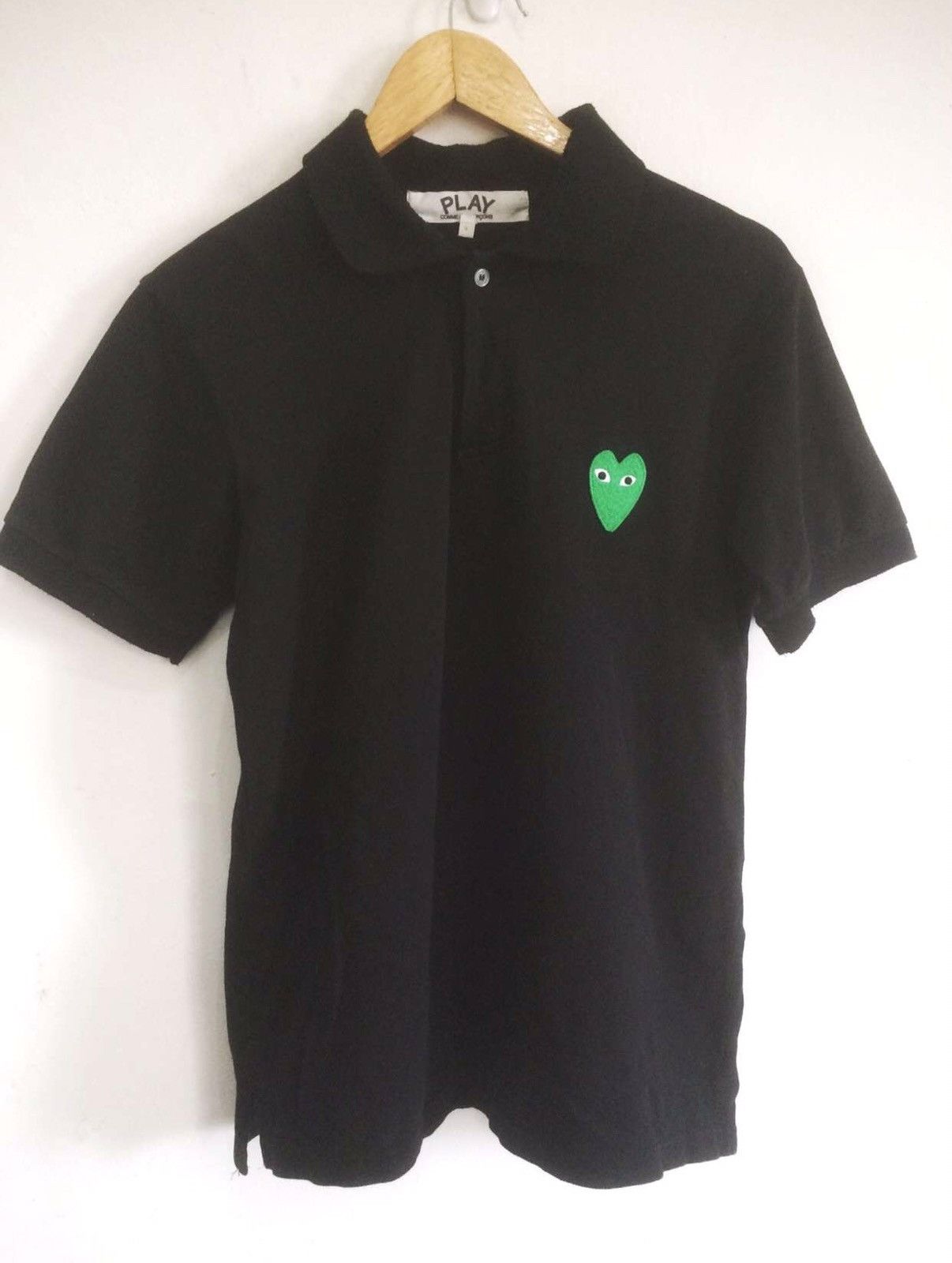Comme des Garcons × Vintage Vintage Comme Des Garcons Polo Shirt Button Black Size US M / EU 48-50 / 2 - 4 Thumbnail