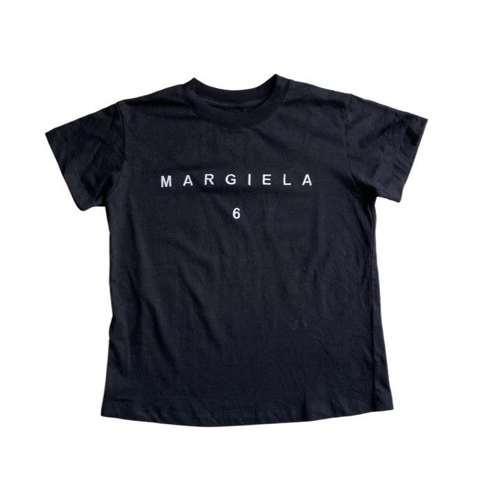 Image of Maison Margiela Mm6 Embroidered Logo T Shirt in Black, Women's (Size Small)