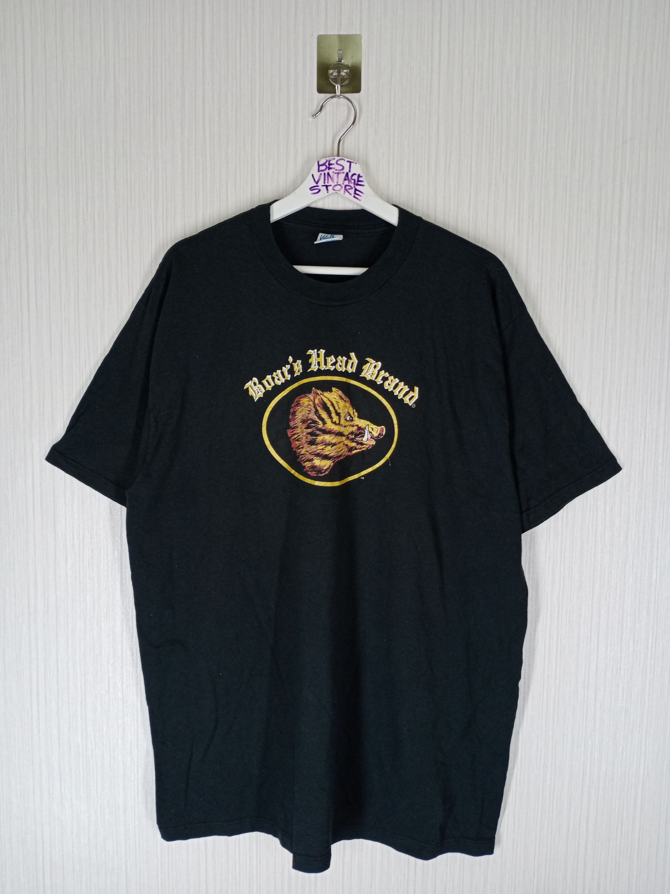 Velva Sheen Vintage 90s Boar’s Head Brand Tshirt Size US XL / EU 56 / 4 - 1 Thumbnail