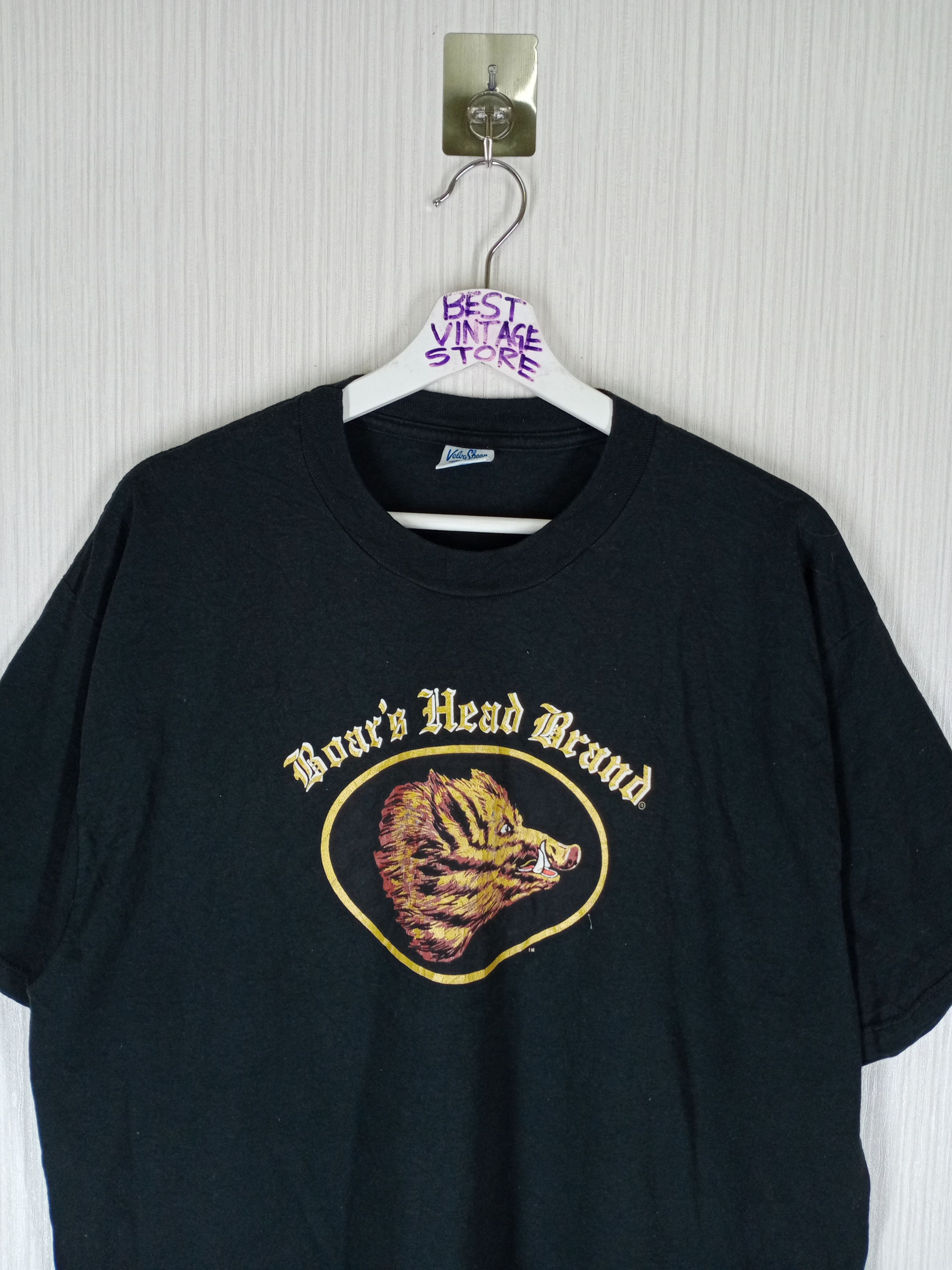 Velva Sheen Vintage 90s Boar’s Head Brand Tshirt Size US XL / EU 56 / 4 - 2 Thumbnail