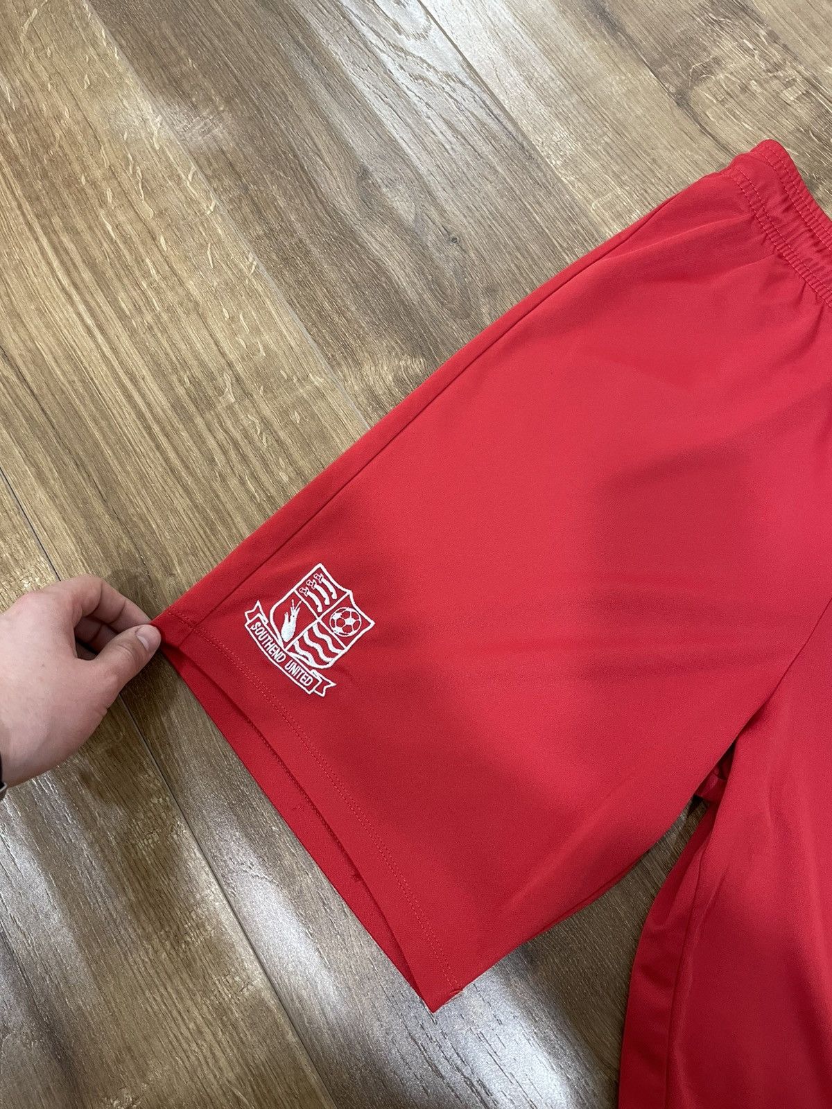 Nike Vintage Nike Y2K Swoosh Drill Red Shorts Size M Size US 32 / EU 48 - 2 Thumbnail