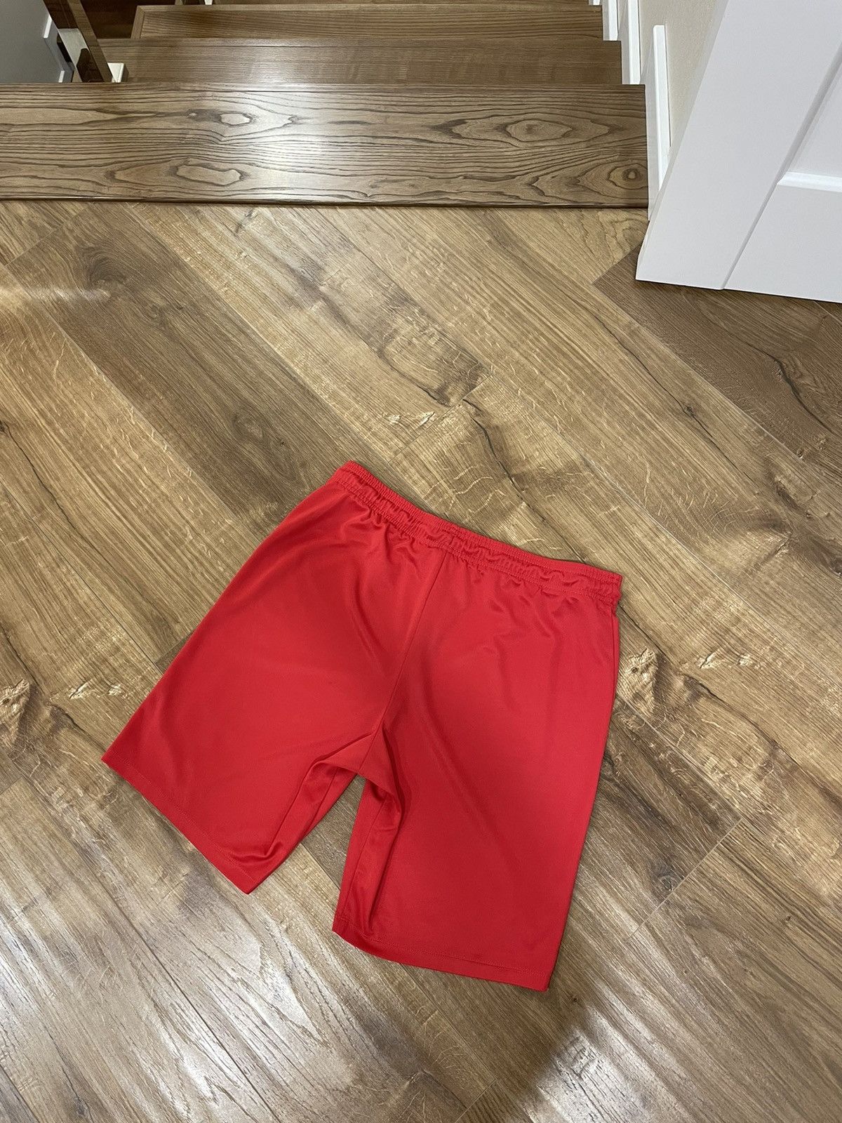 Nike Vintage Nike Y2K Swoosh Drill Red Shorts Size M Size US 32 / EU 48 - 6 Thumbnail