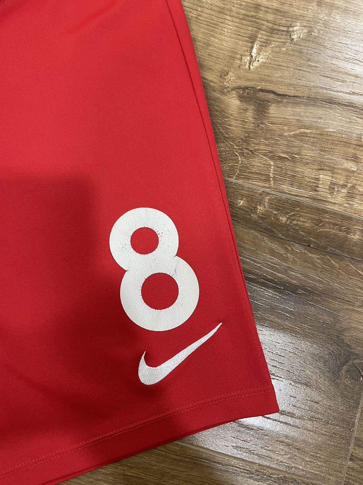 Nike Vintage Nike Y2K Swoosh Drill Red Shorts Size M Size US 32 / EU 48 - 3 Thumbnail