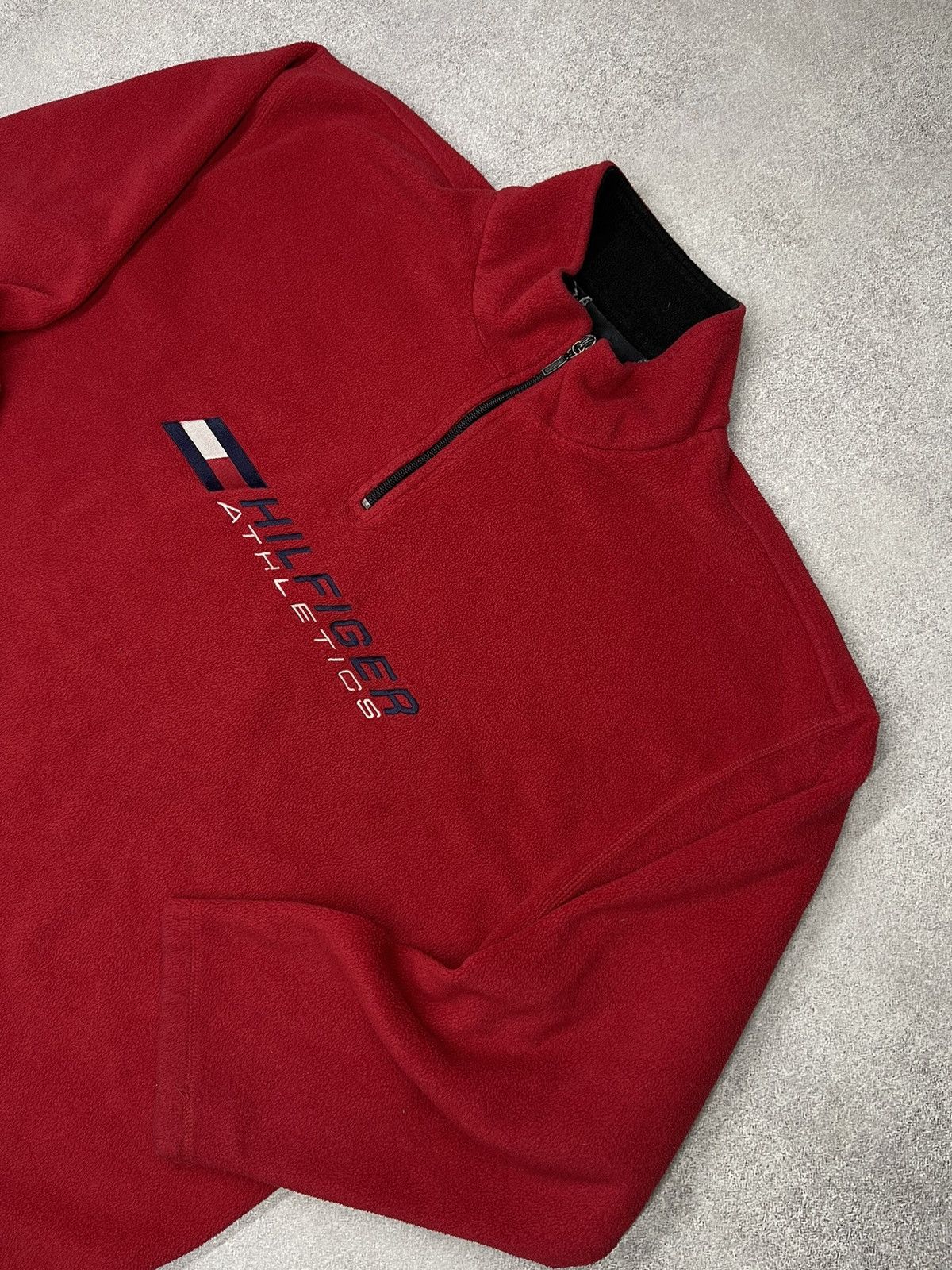 Tommy Hilfiger × Vintage Vintage Tommy Hilfiger Fleece Jacket Big Logo Y2K Size US XL / EU 56 / 4 - 2 Thumbnail