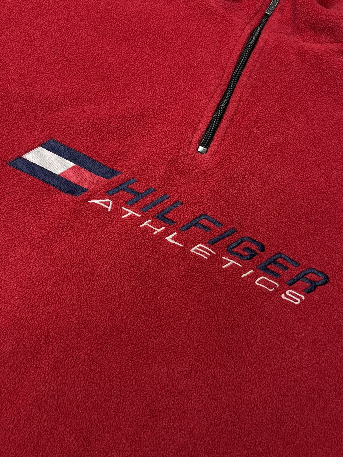 Tommy Hilfiger × Vintage Vintage Tommy Hilfiger Fleece Jacket Big Logo Y2K Size US XL / EU 56 / 4 - 3 Thumbnail