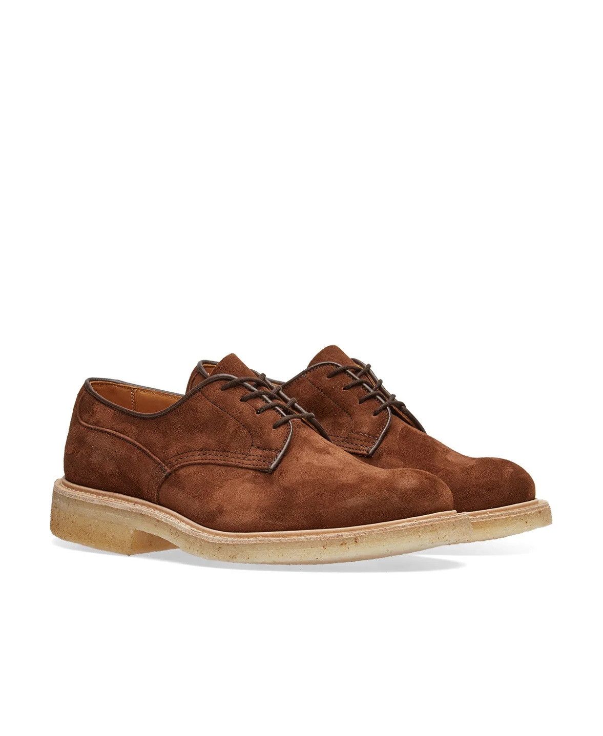 Woodstock Derby Shoes -- Brown Ridge Kudu Reverse Suede