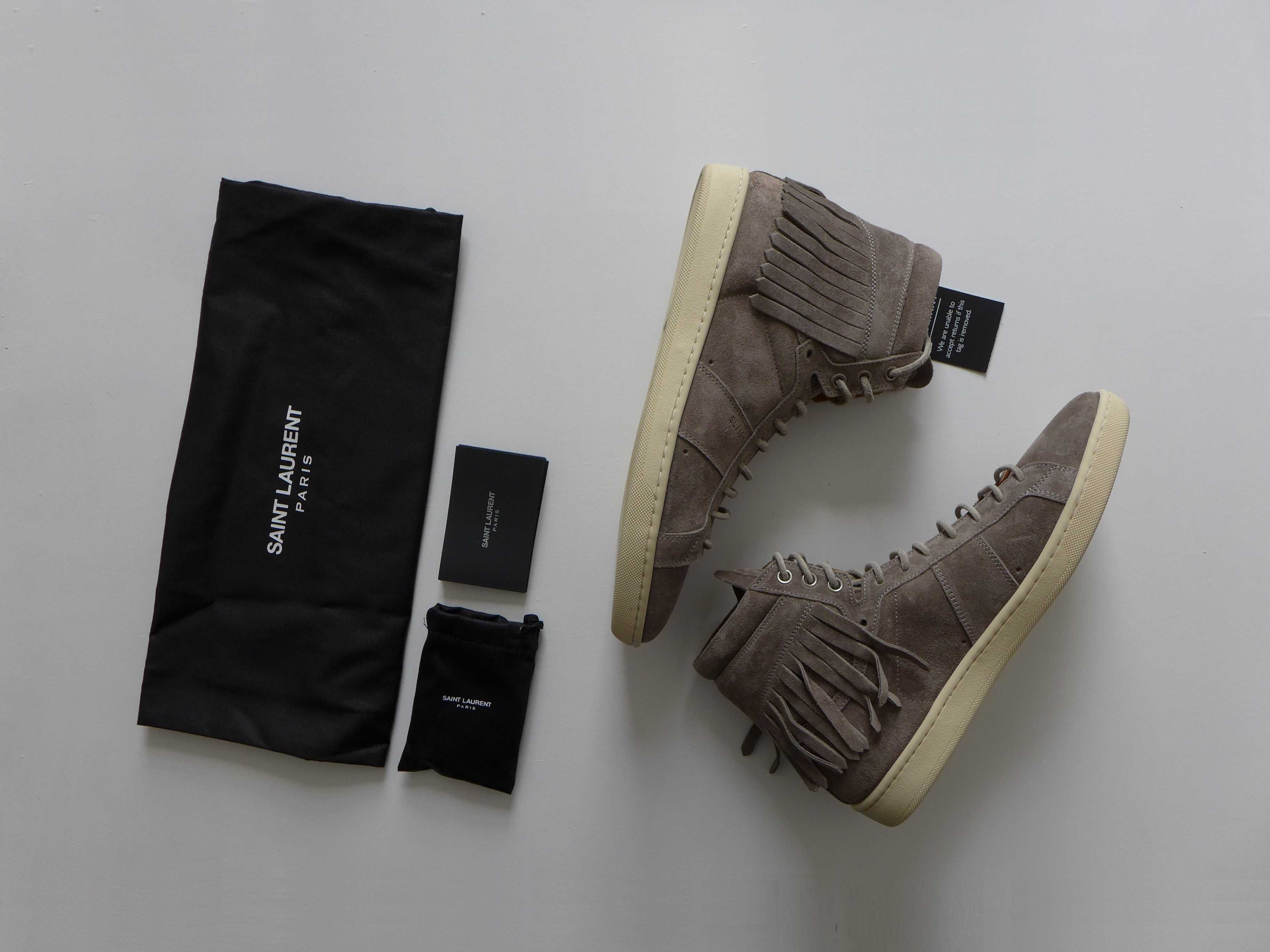 Saint Laurent Paris Saint Laurent SL/18H Sneakers -- Grey Suede Size US 6 / EU 39 - 11 Thumbnail